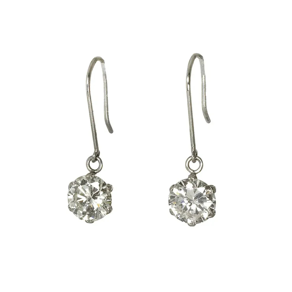 jewellery Diamond 0.40ct/0.40ct Earrings Pierced Pt Platinum 90313261