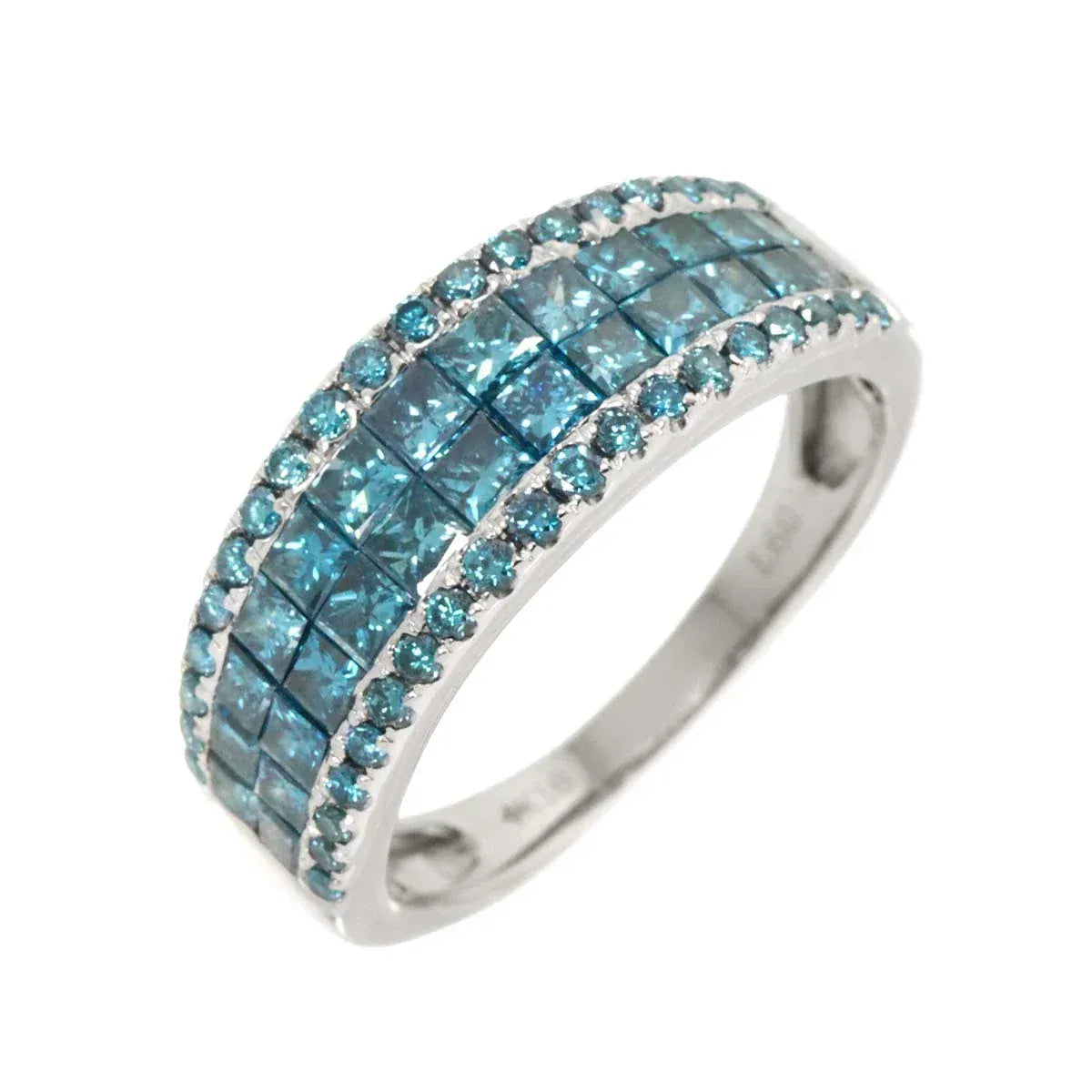 jewellery Treated Diamond 1.60ct Ring 18K K18 WG White Gold size6.75-7.25(US) 90312205