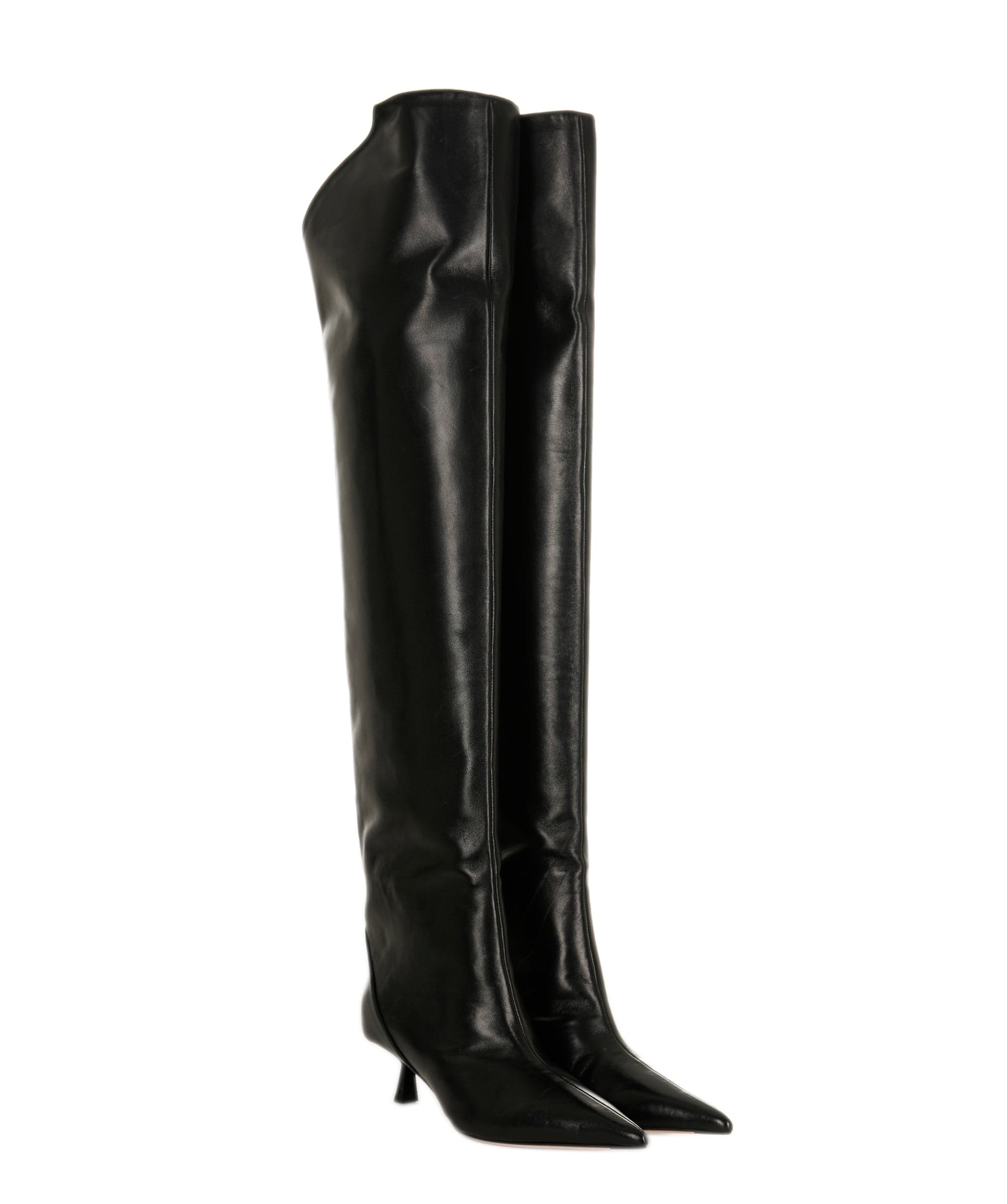 Jimmy Choo Jimmy Choo leather thigh high boots 39.5 black AVC1728