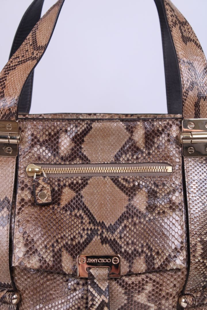 Jimmy Choo Jimmy Choo Python hobo bag Beige