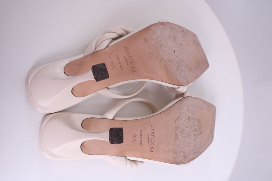 Jimmy Choo Jimmy Choo Diosa Twist Heels White 39.5