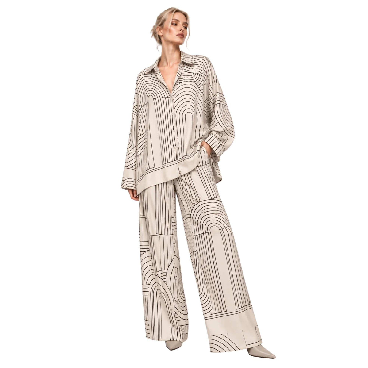 JOIE CLAIR RETRO LINE PRINT CO-ORD SET زوج “VERA”