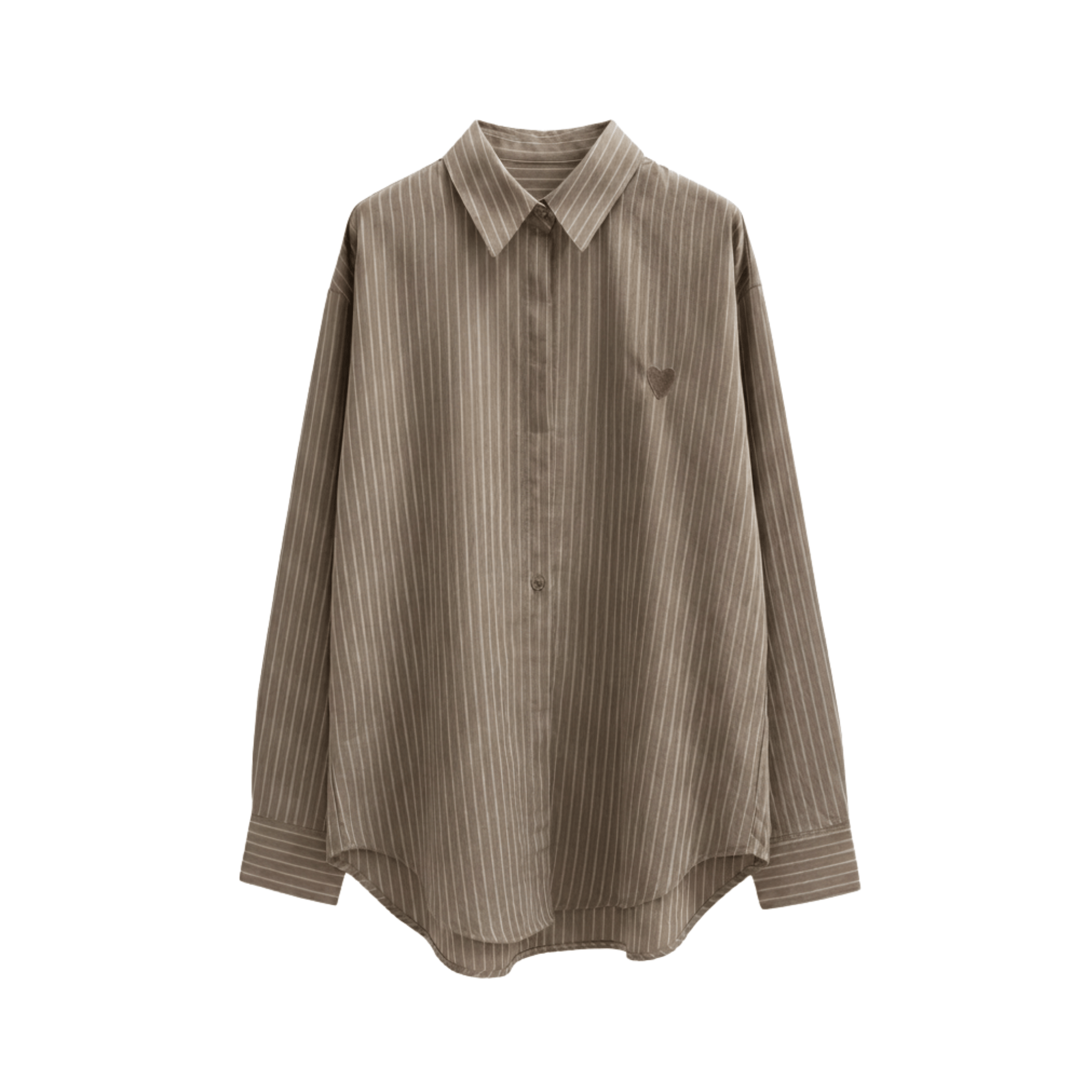 JOIE CLAIR PINSTRIPE HEART EMBROIDERED SHIRT (فستان)"SAIMA"