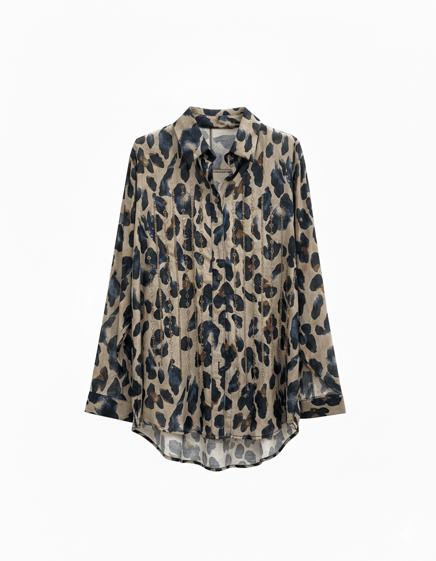JOIE CLAIR PRINTED LOOSE FIT EMBELLISHED BLOUSE (بلوزة)"MARGO"