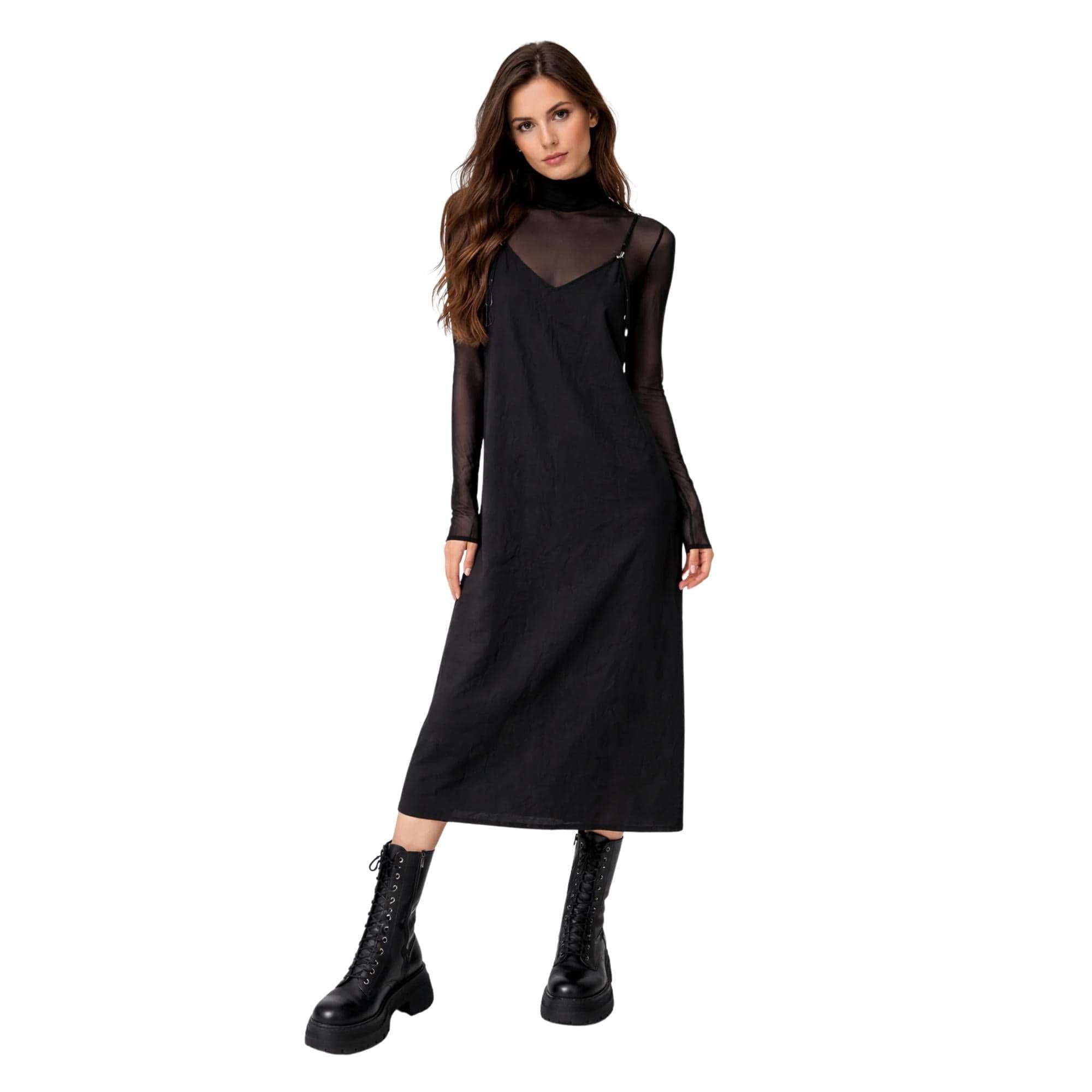 K-FASHION STRAP V-NECK SUMMER DRFESS “SIVU” (فستان)
