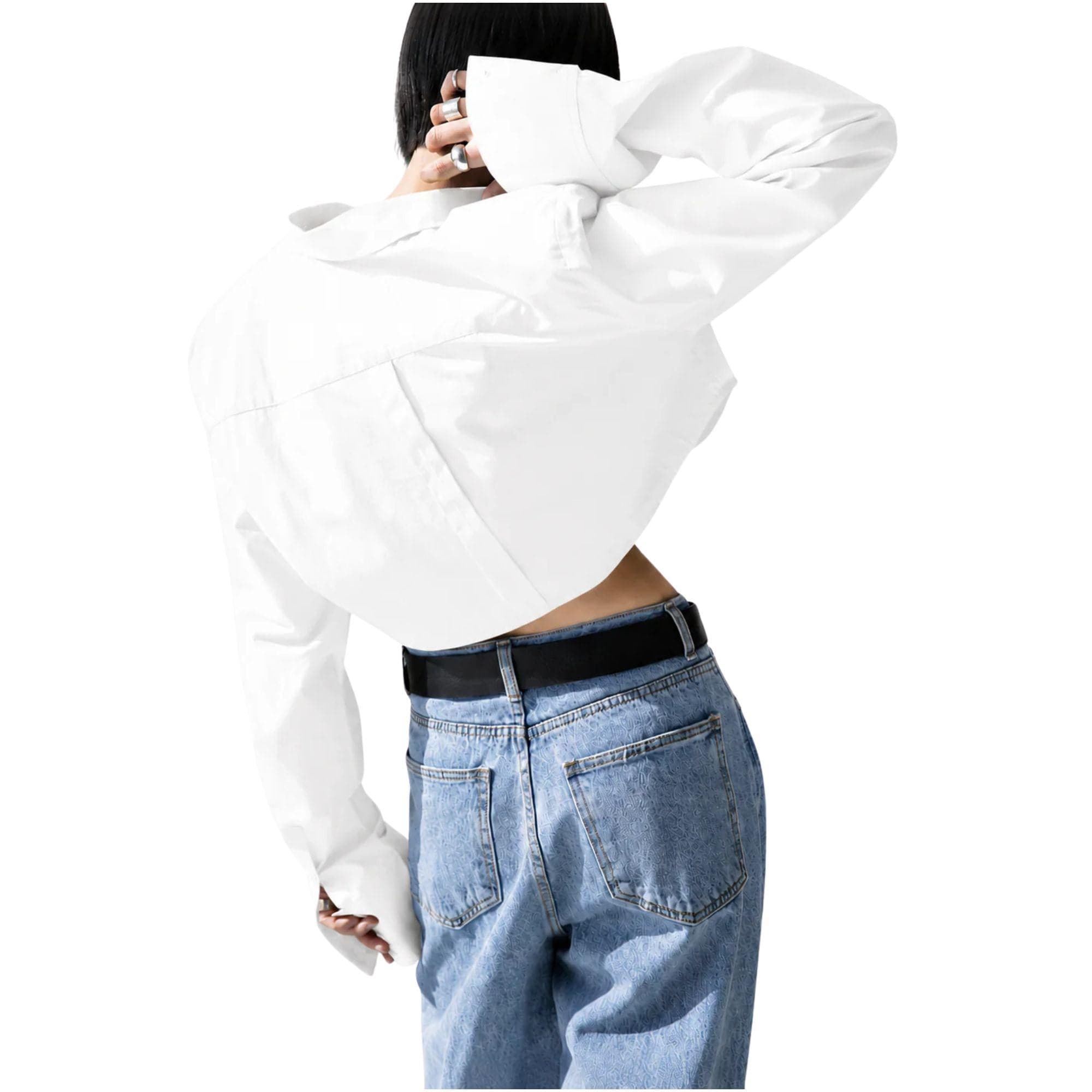 K-FASHION CROPPED OVERSIZED SHIRT (قميص) “APGUJEONG”