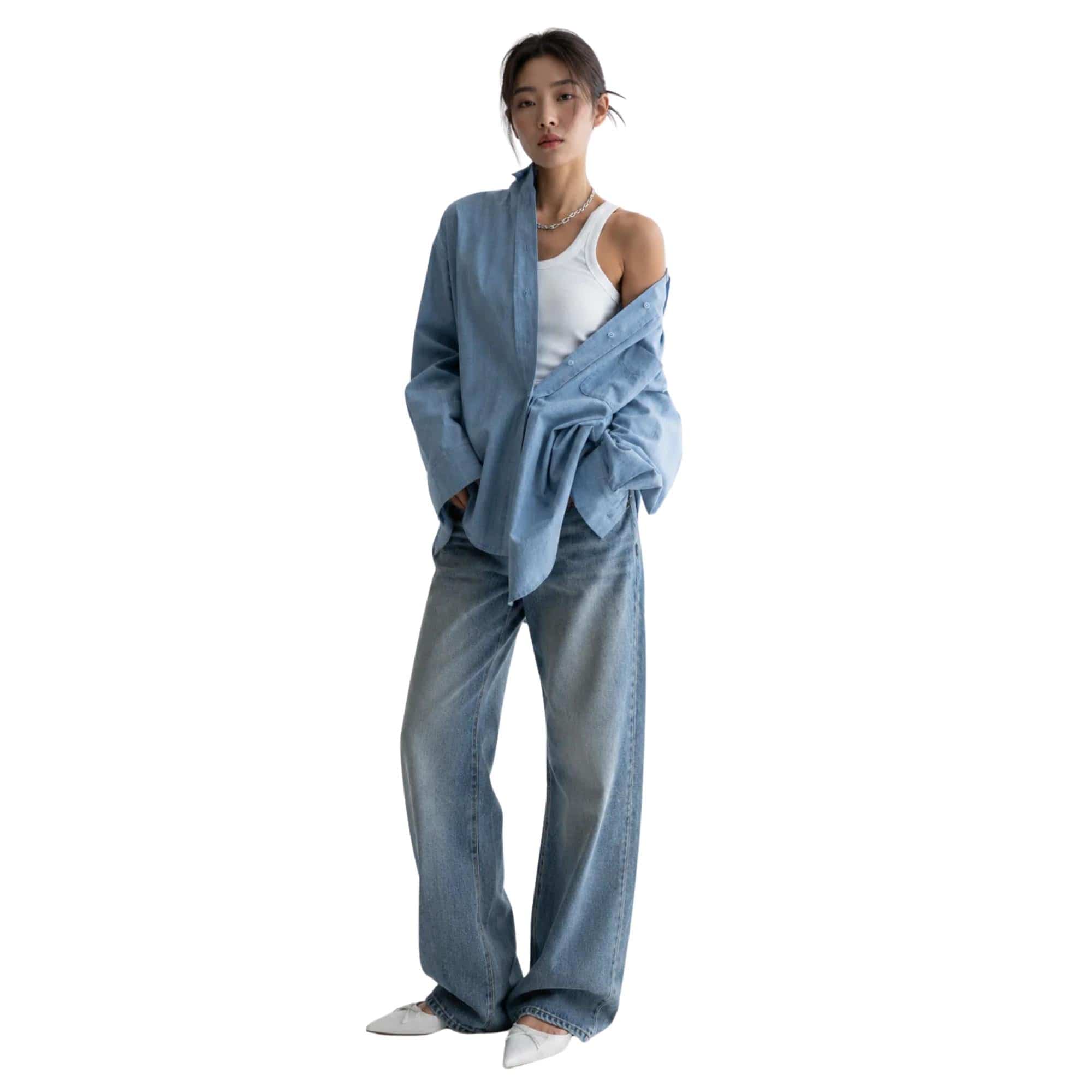 K-FASHION OVERSIZED LONG SLEEVE SHIRT (قميص) “HONGDAE”