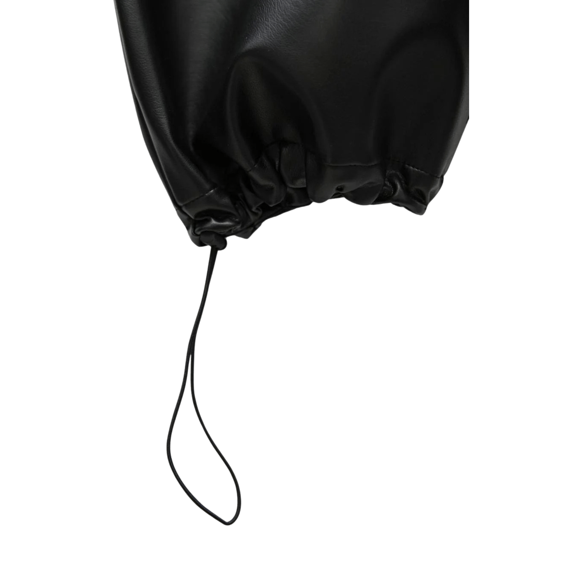 K-FASHION ELASTICATED WAIST BALOON LEATHER PANTS(بنطلون)