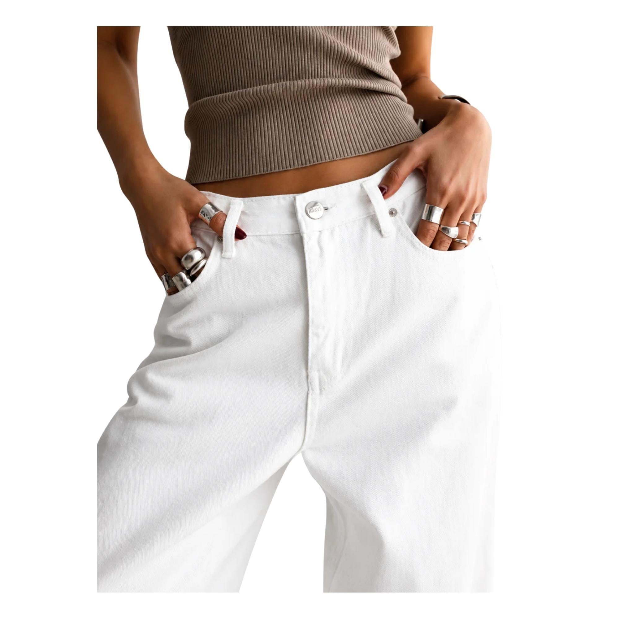 K-FASHION WHITE DENIM TROUSERS (بنطلون) “GAROSU-GIL”