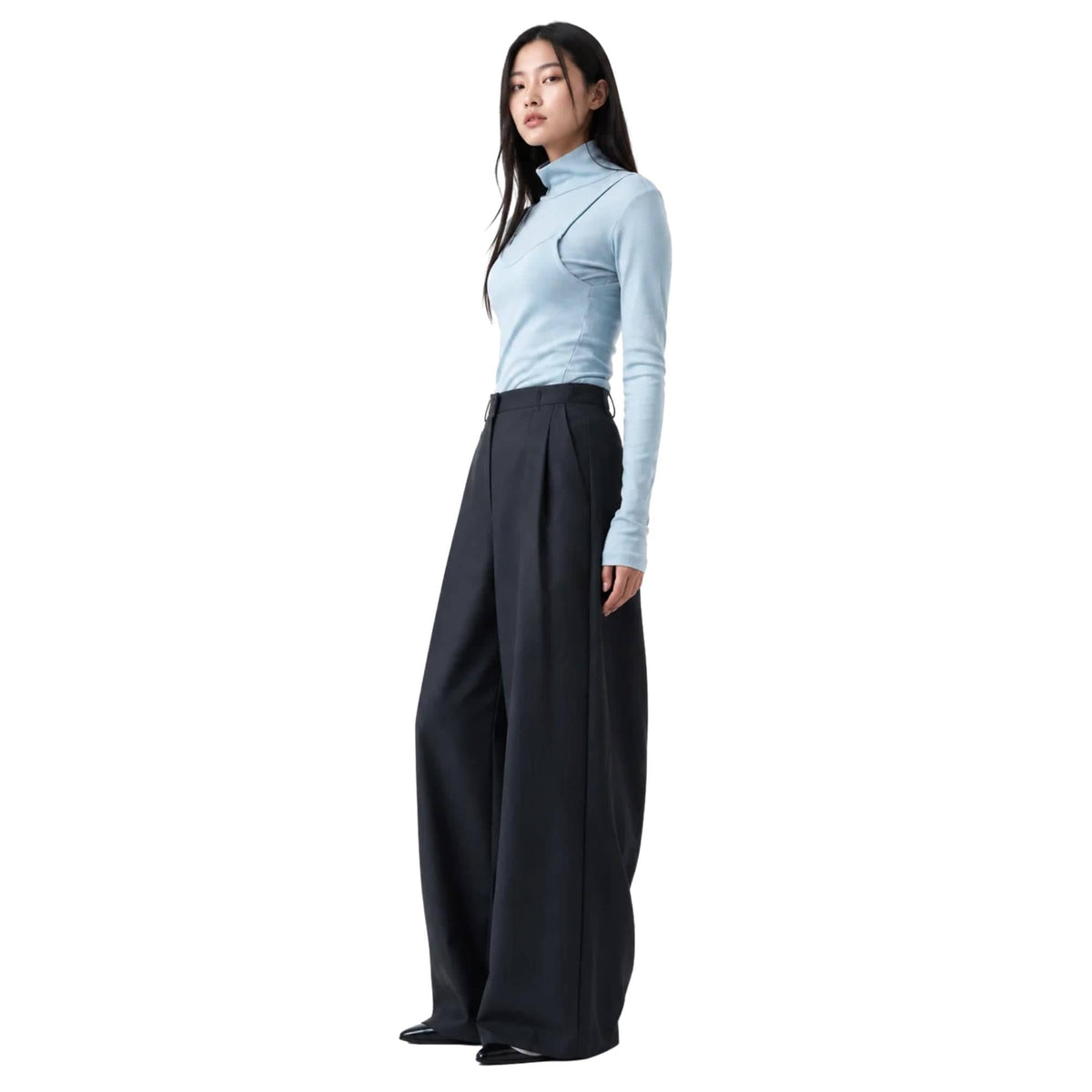 K-FASHION WIDE-LEG OVERLAY TROUSERS (بنطلون)“VELORA”