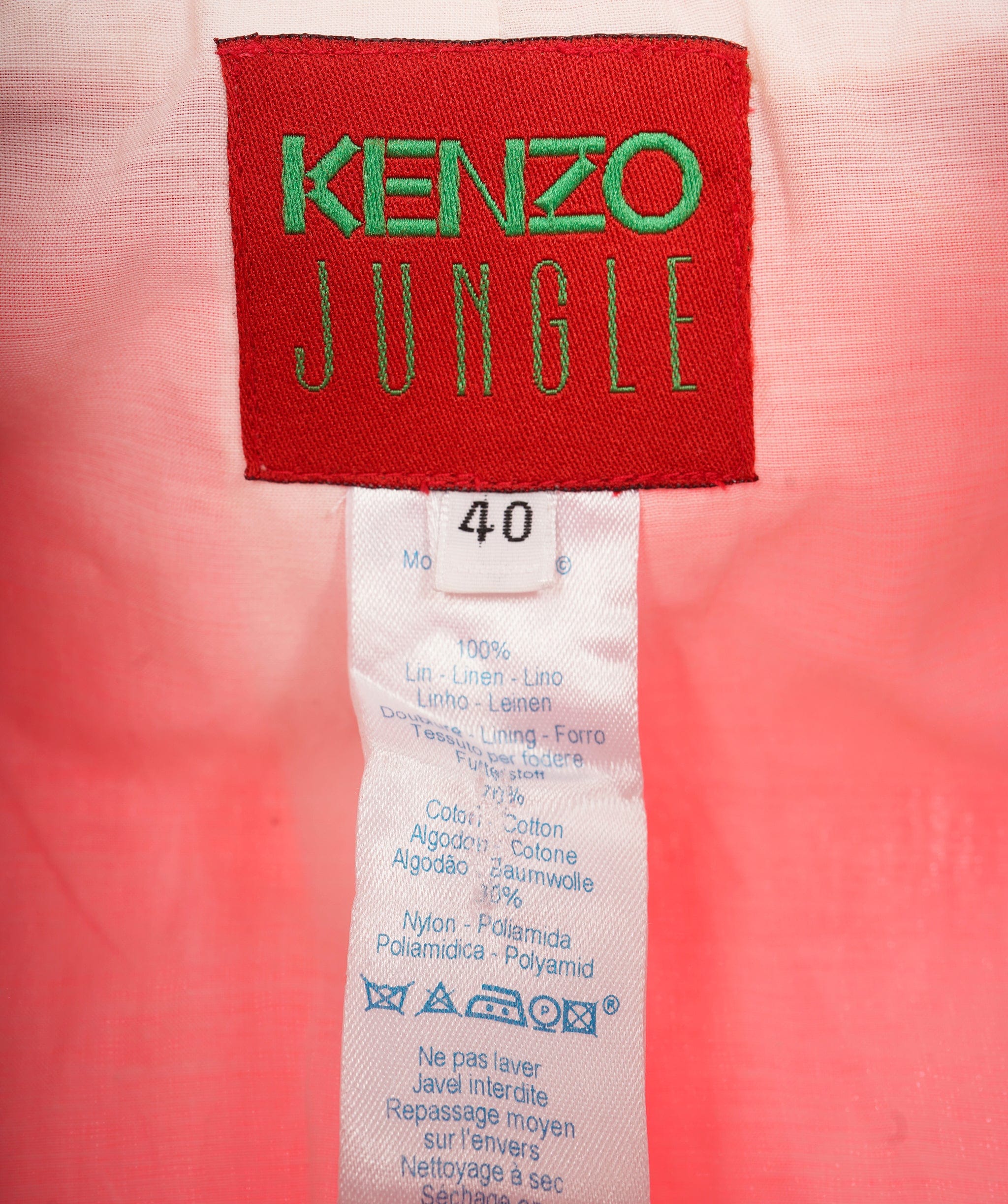 Kenzo Kenzo Linen Coral Blazer and Trouser Set ALC1389