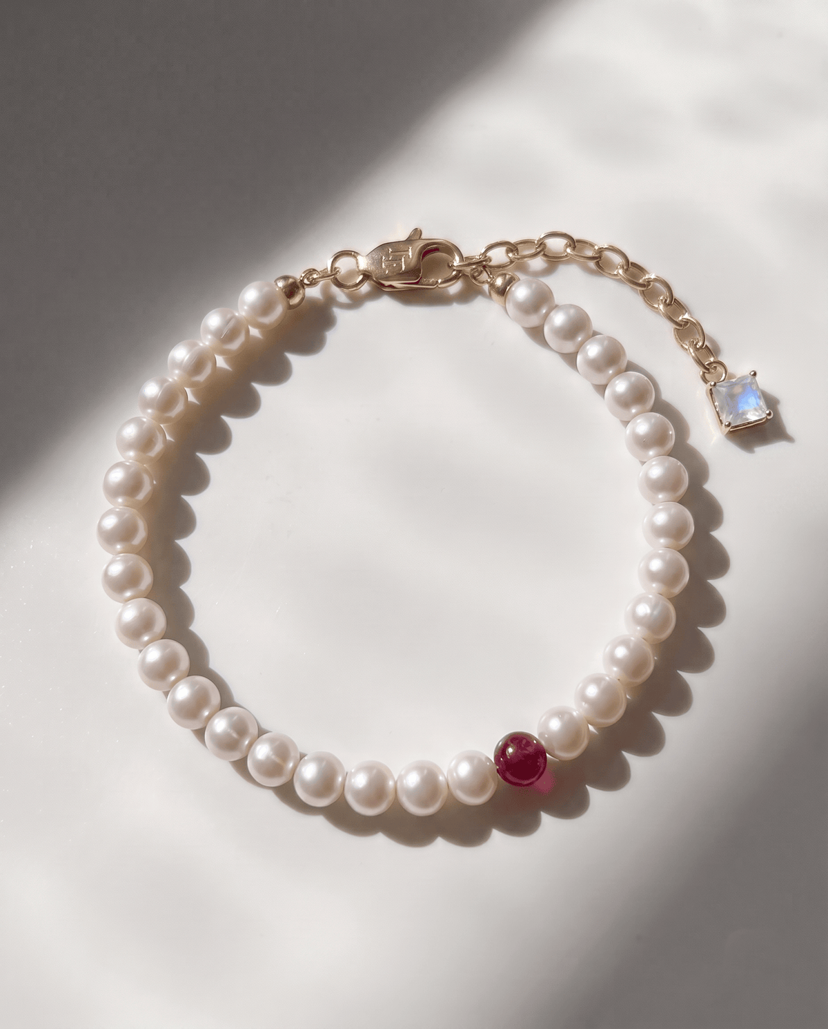 L'or Ensé Caesura Pearl Rubellite Bracelet