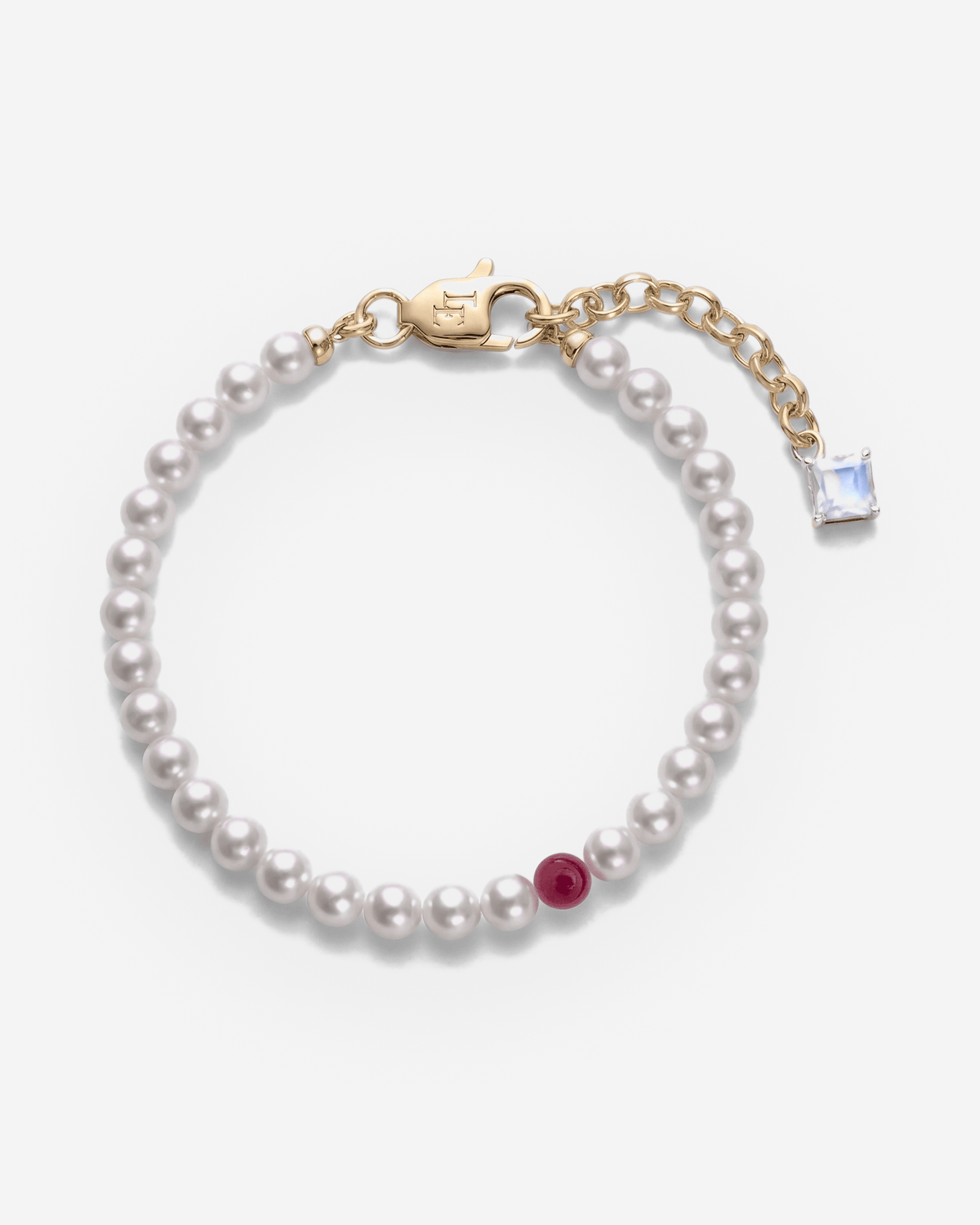 L'or Ensé Caesura Pearl Rubellite Bracelet