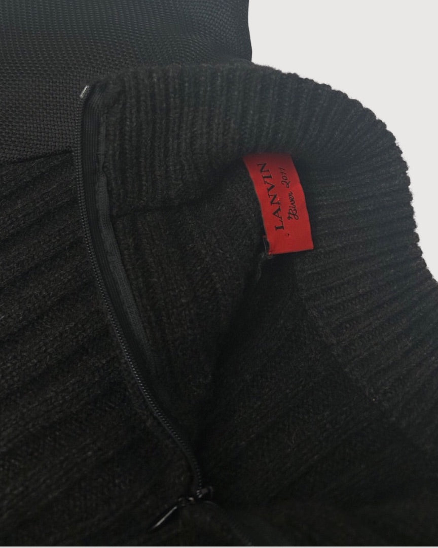 Lanvin Lanvin S/S Mesh Puff Sleeve Knit Jumper Black S/M