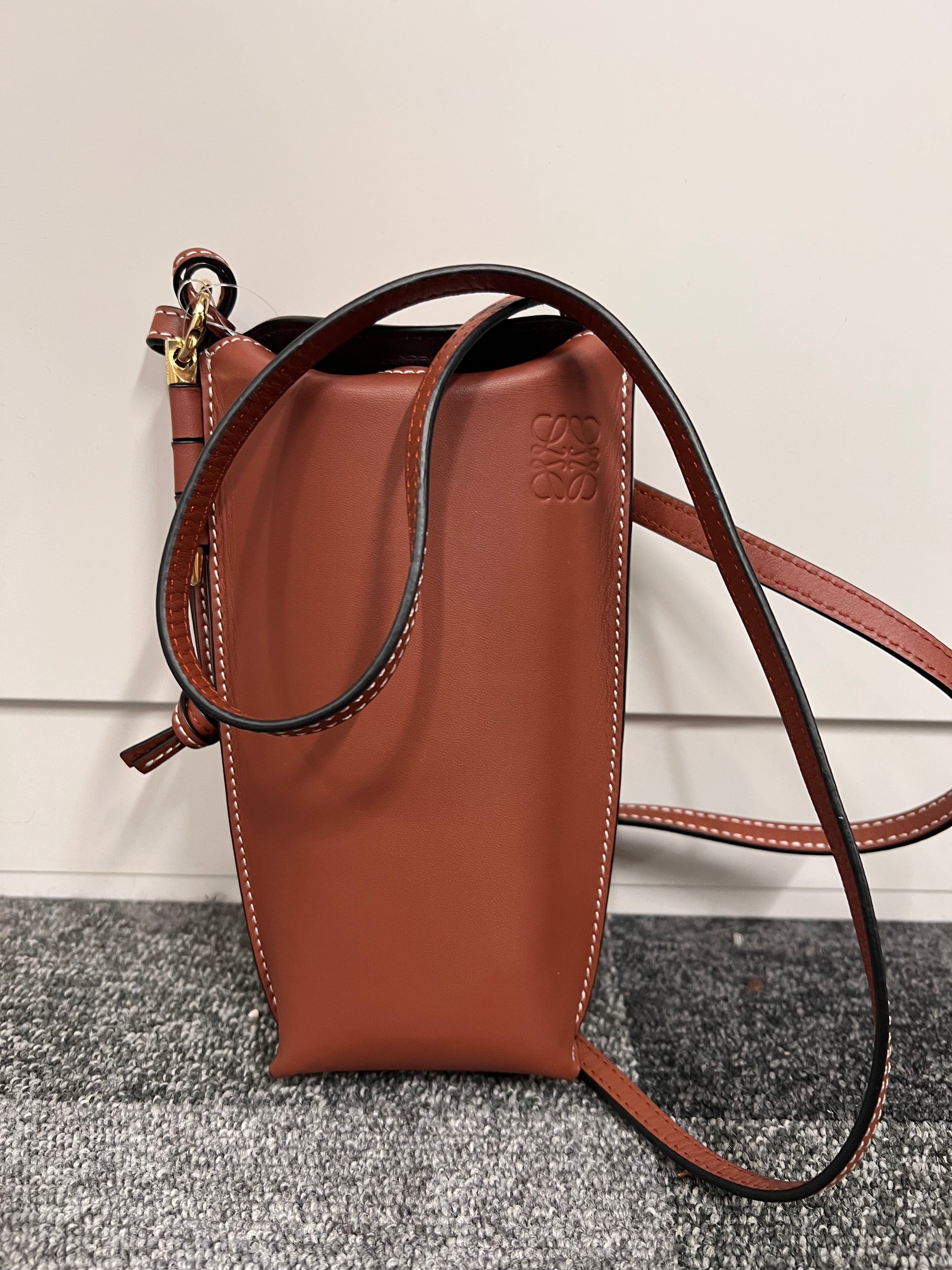 LOEWE LOEWE Leather Brown Gate Pocket B0917V2HSB