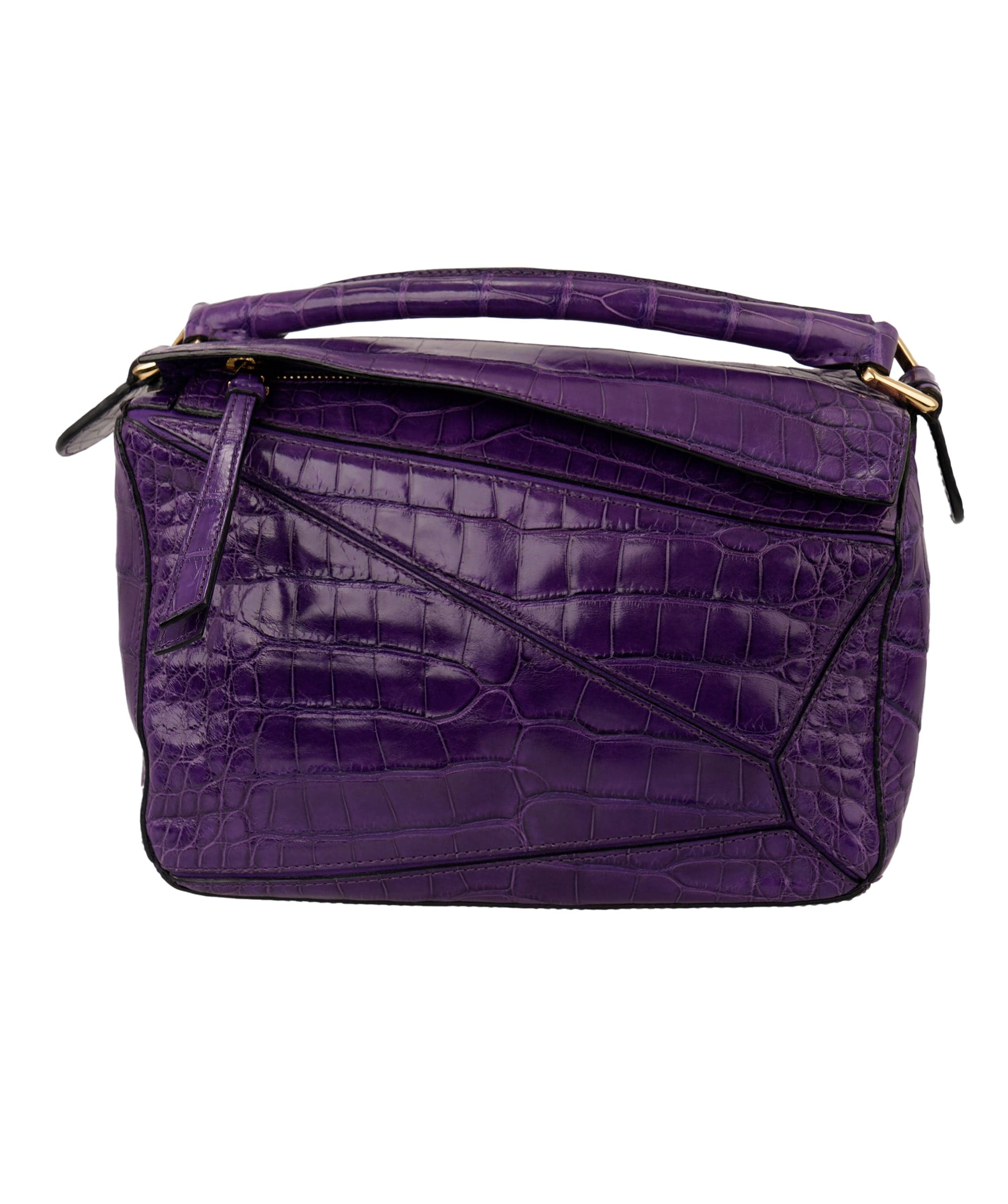 Loewe Loewe Puzzle Bag Alligator Medium with GHW ALC3918