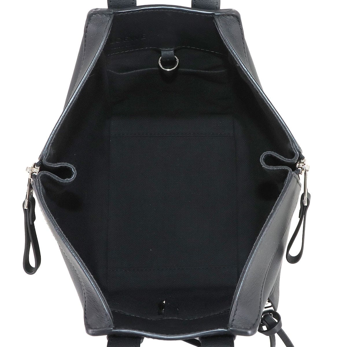 LOEWE LOEWE Compact Hammock 2way Hand Shoulder Bag Leather Black 90303724