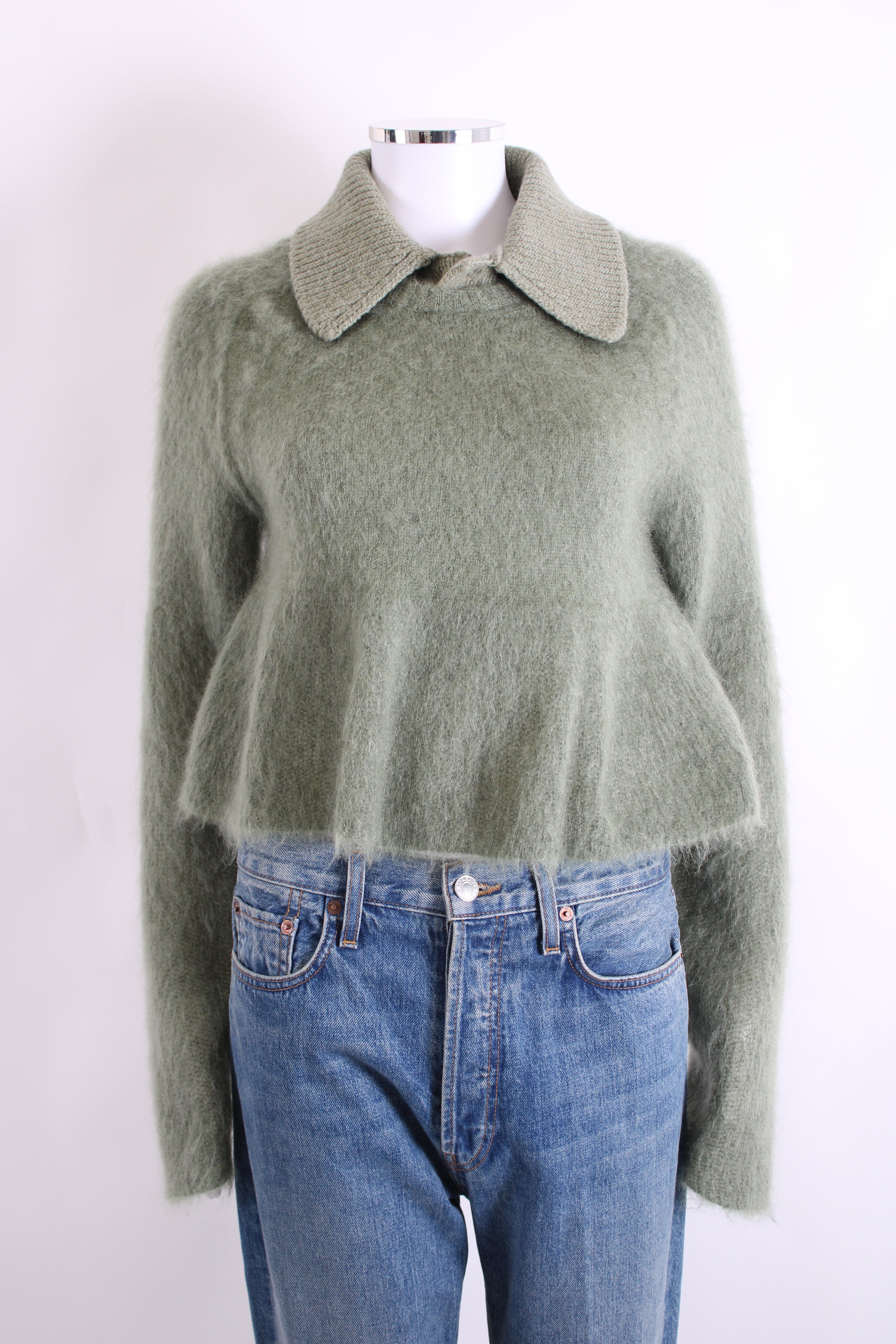 Loewe Loewe Polo Peplum Jumper Khaki S