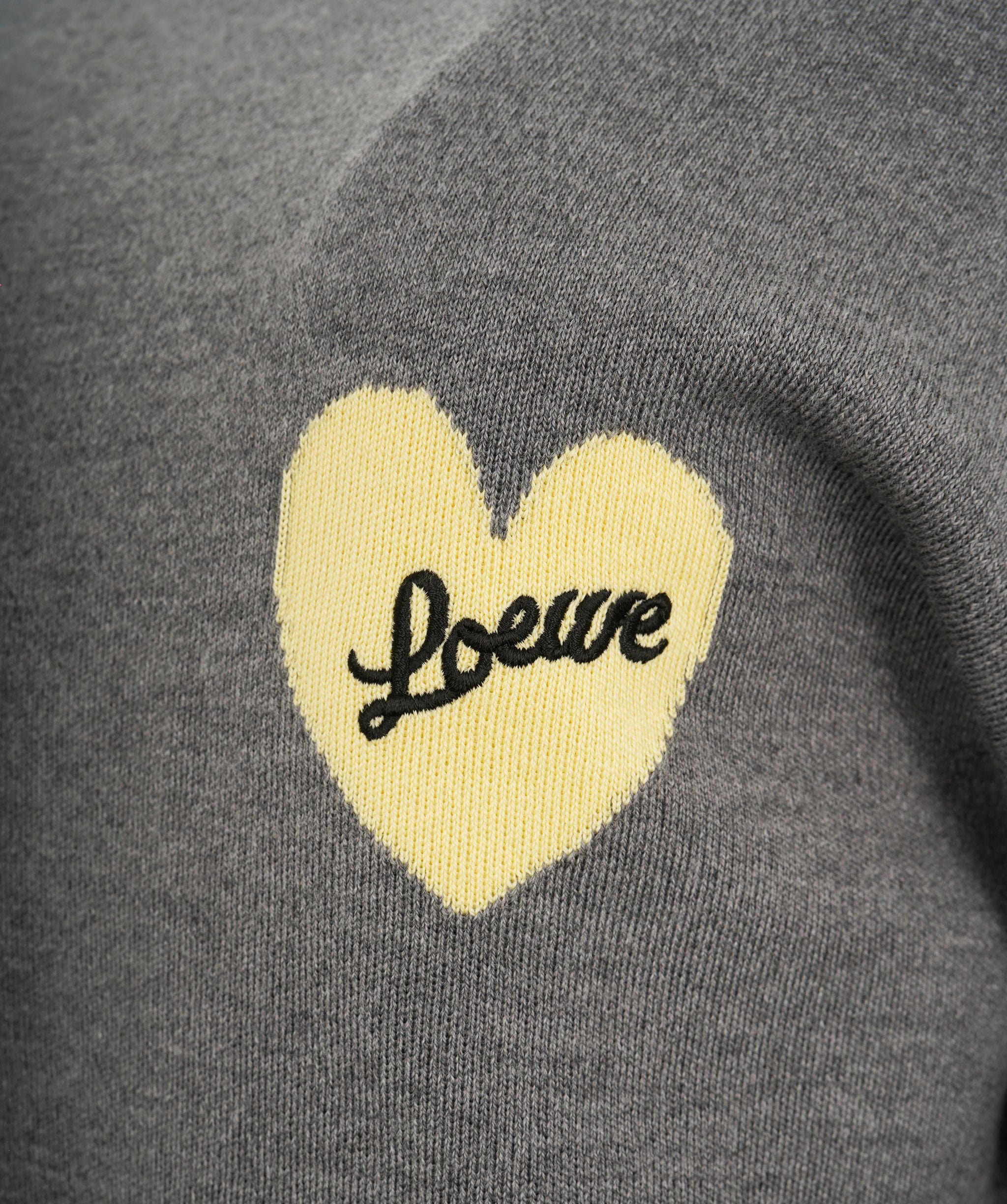 Loewe Loewe Grey Jumper with Yellow Heart ALL0810