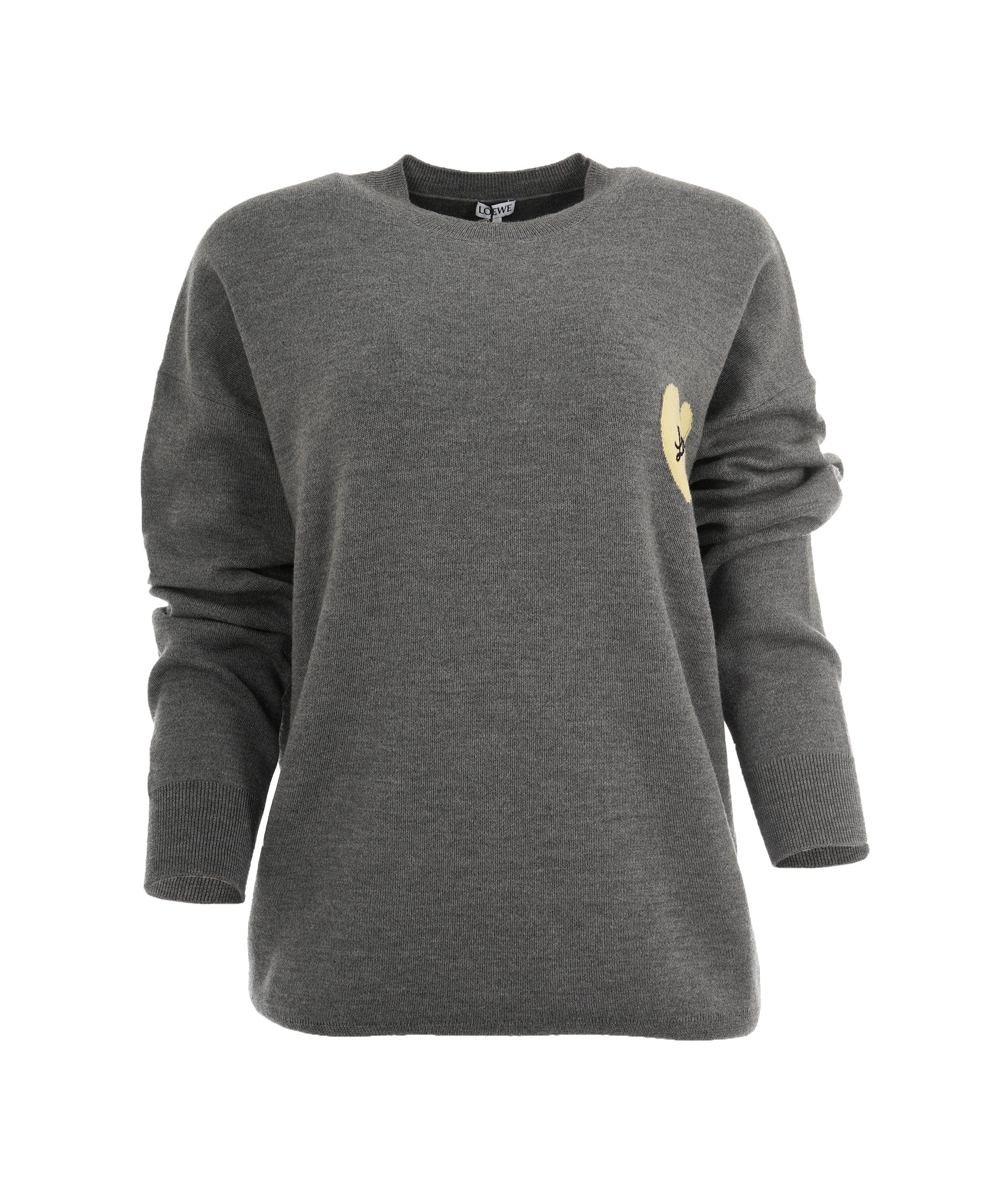 Loewe Loewe Grey Jumper with Yellow Heart ALL0810