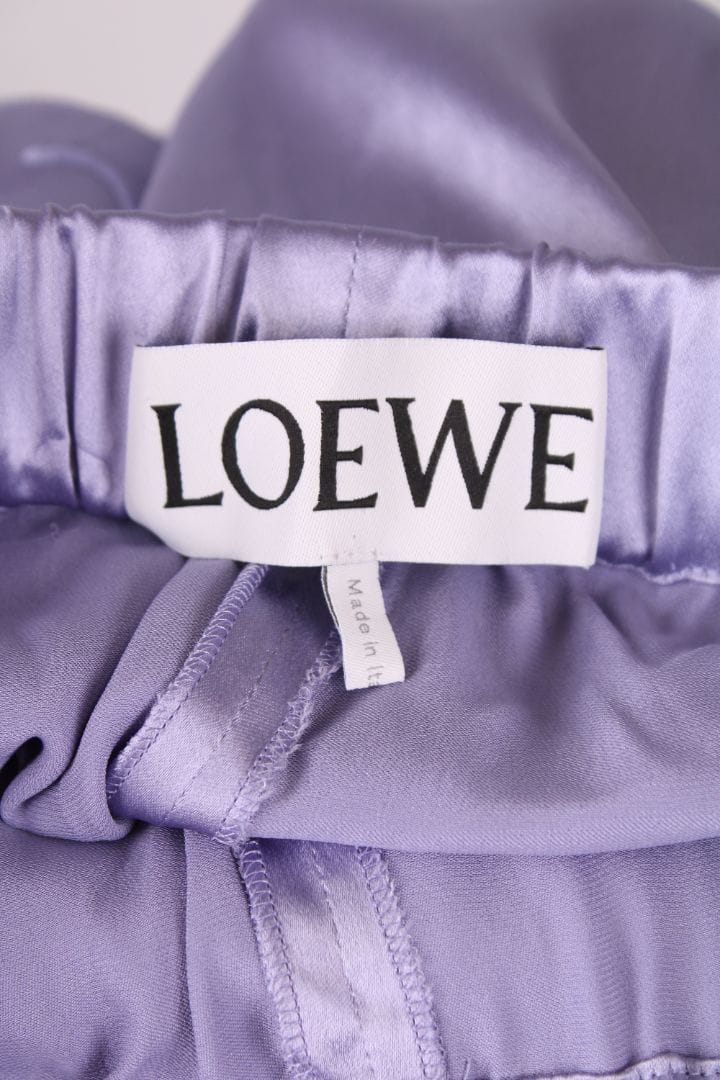 Loewe Loewe Silk satin pleated pants Lilac XS