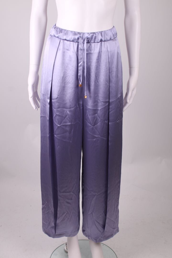 Loewe Loewe Silk satin pleated pants Lilac XS
