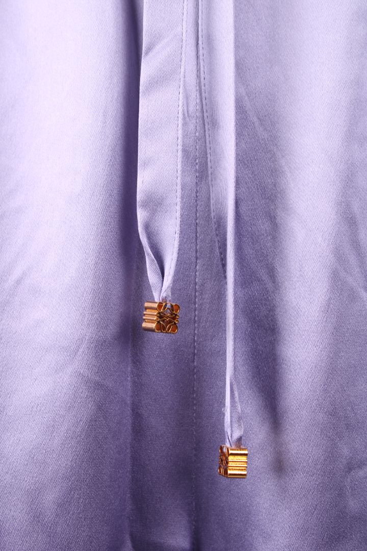 Loewe Loewe Silk satin pleated pants Lilac XS