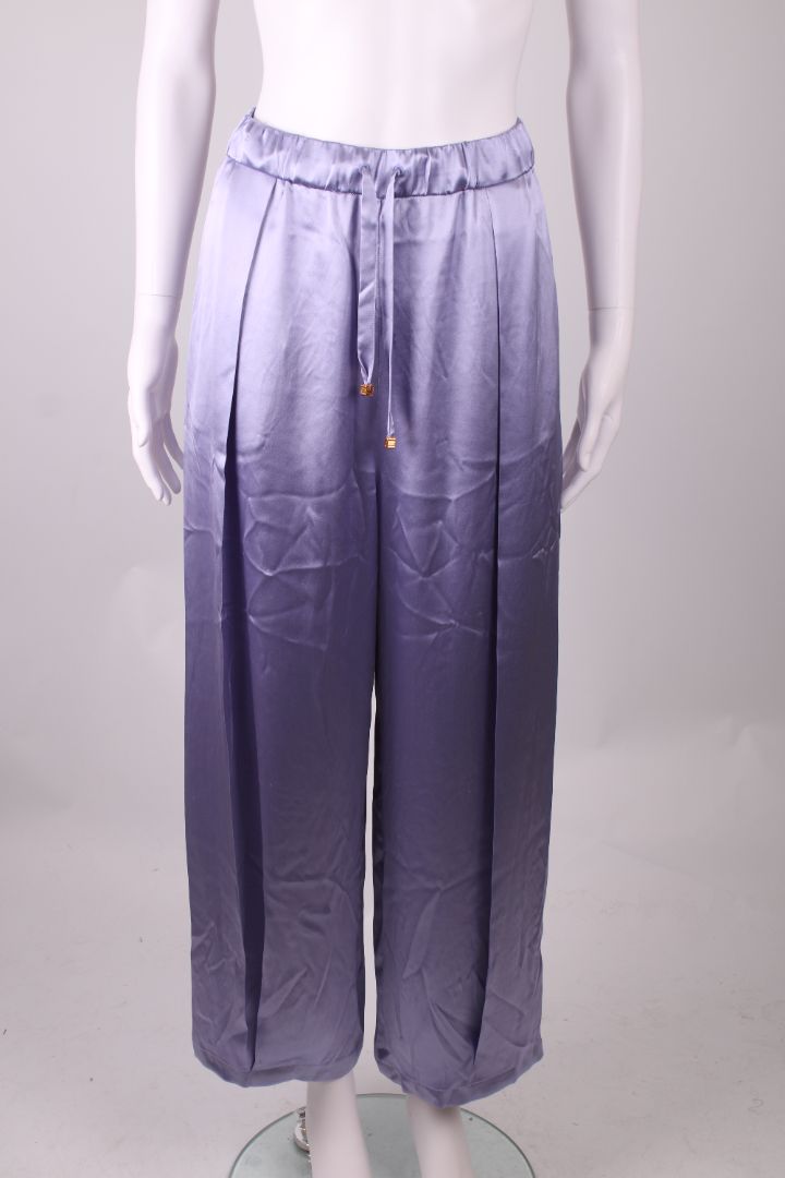 Loewe Loewe Silk satin pleated pants Lilac XS