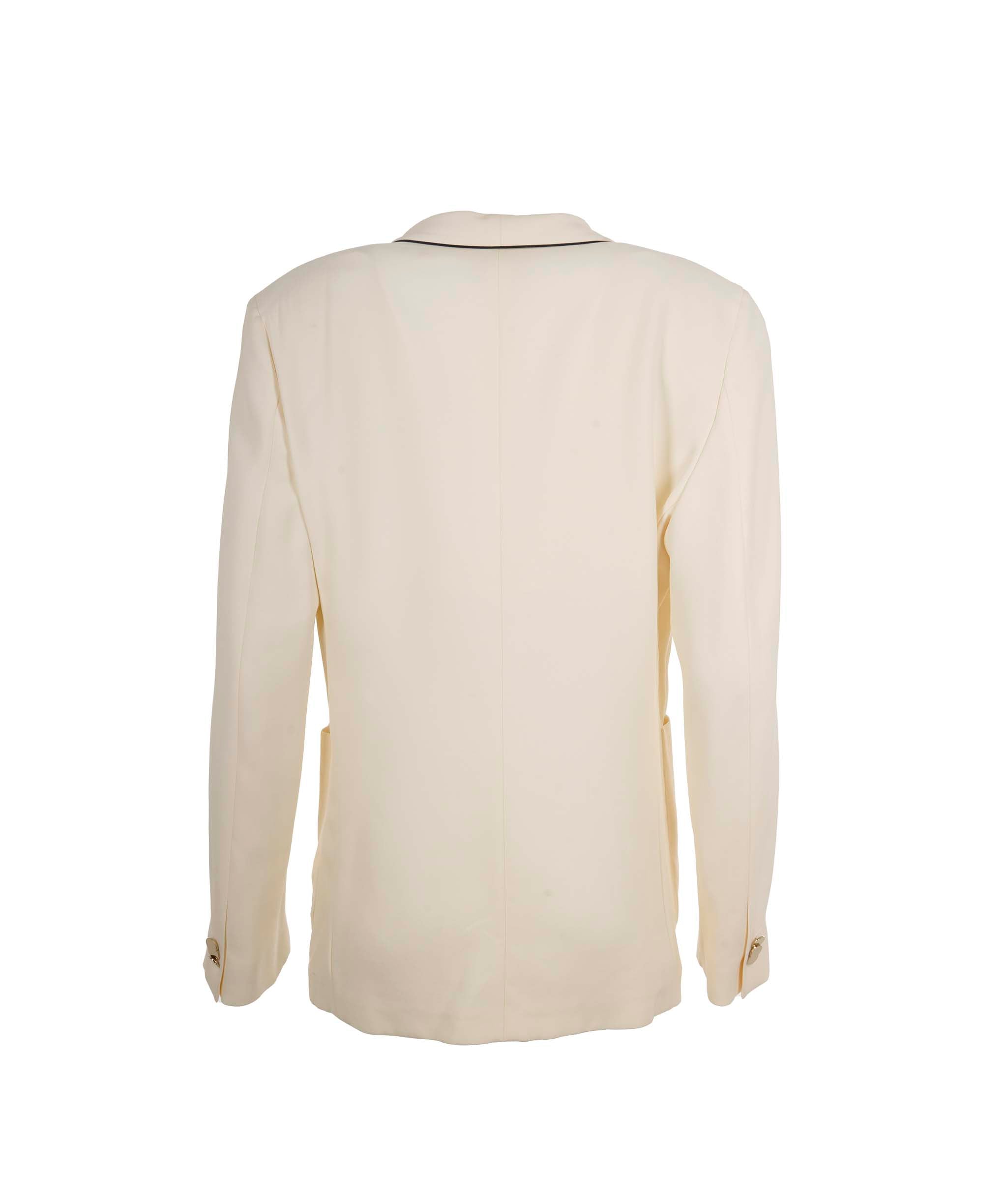 Loro Piana Loro Piana Cream Briana Flowing Silk Blazer Size 46 AGC2169