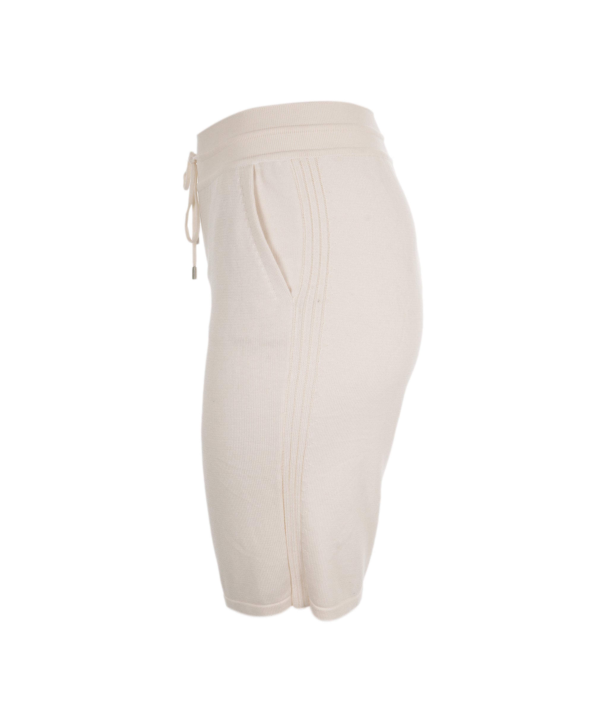 Loro Piana Loro Piana Cream Knitted Shorts Size 40 AGC2176