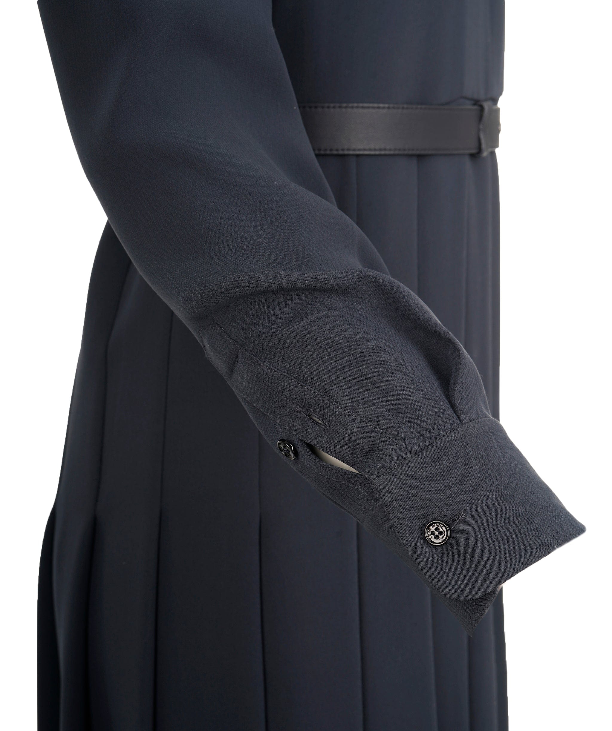 Loro Piana Loro Piana Navy Blue Matte Silk Dress Size 8 AGC2181