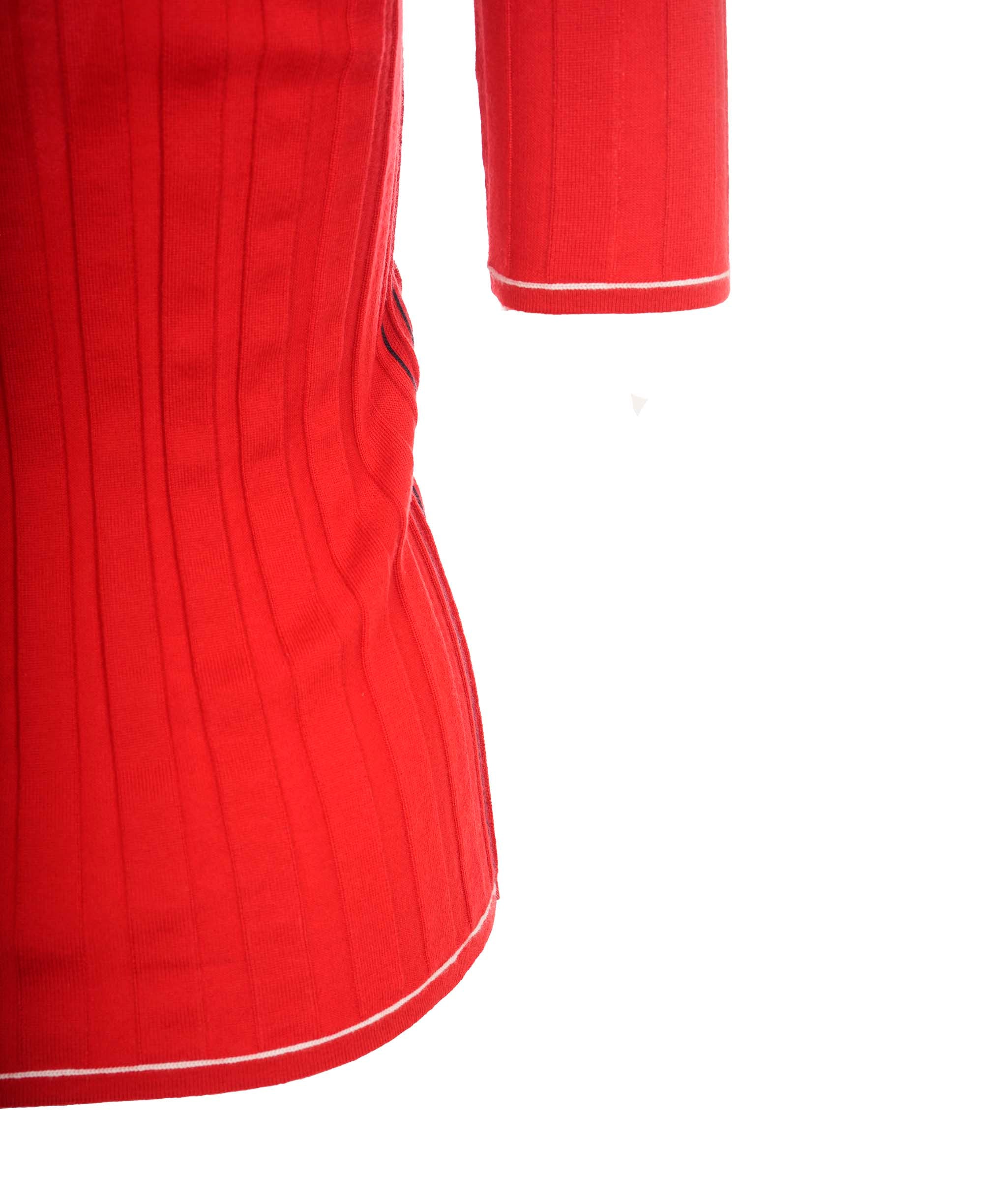 Loro Piana Loro Piana Red Ribbed Knit Jumper Size 40 AGC2183
