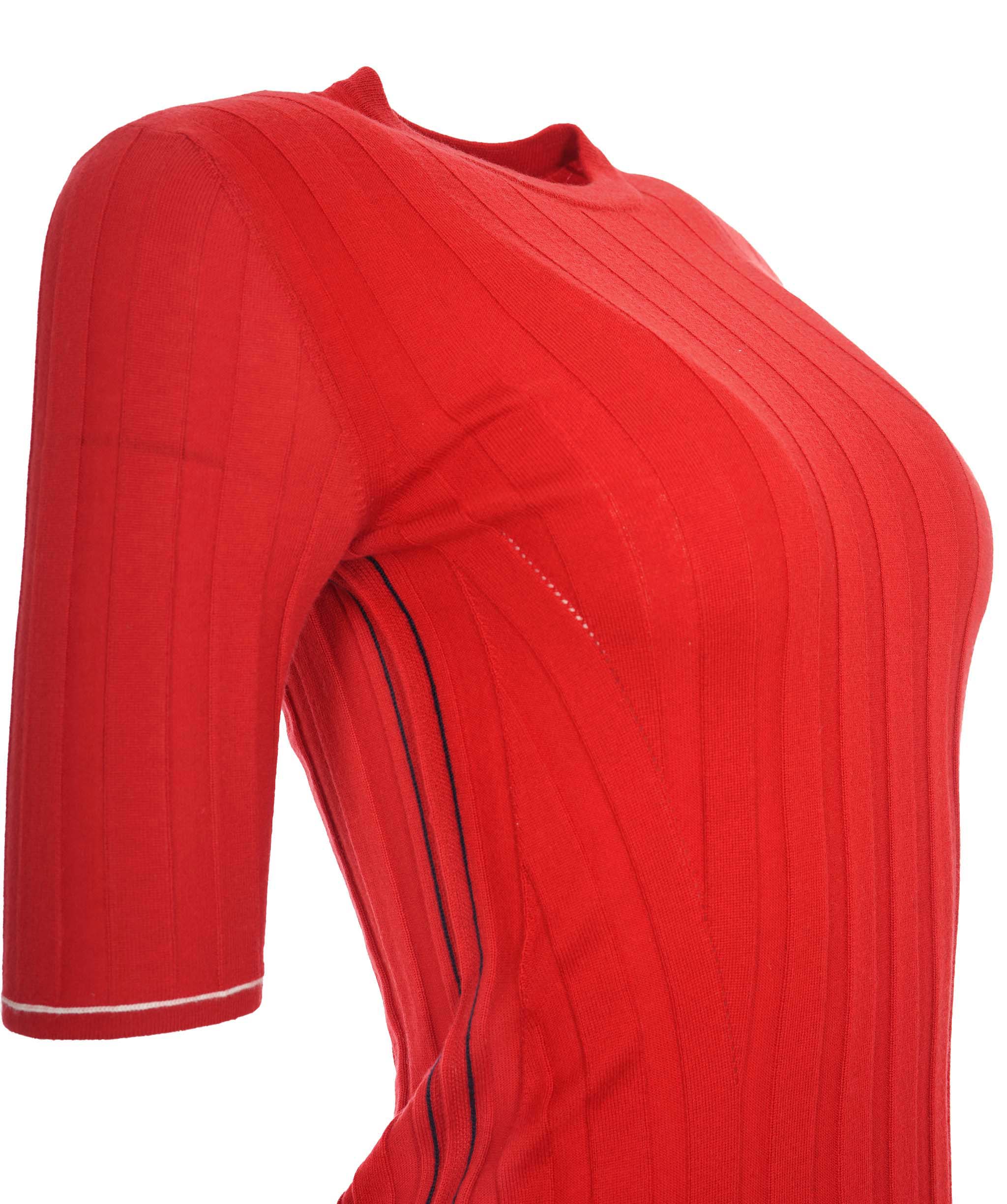 Loro Piana Loro Piana Red Ribbed Knit Jumper Size 40 AGC2183