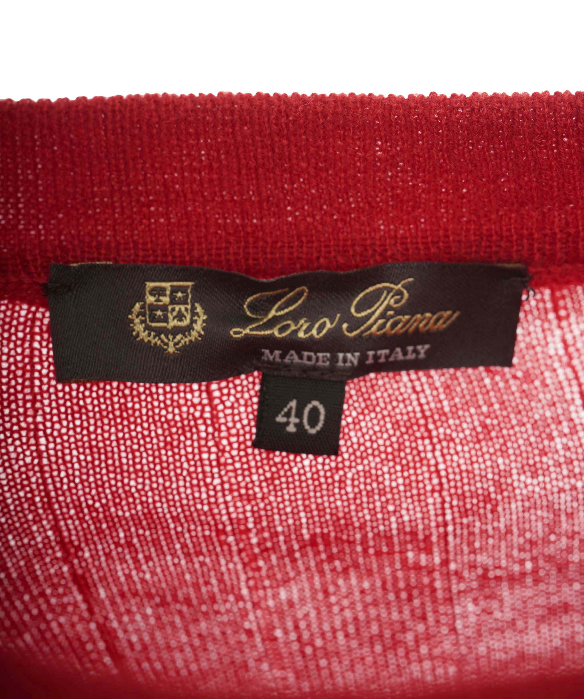Loro Piana Loro Piana Red Ribbed Knit Jumper Size 40 AGC2183