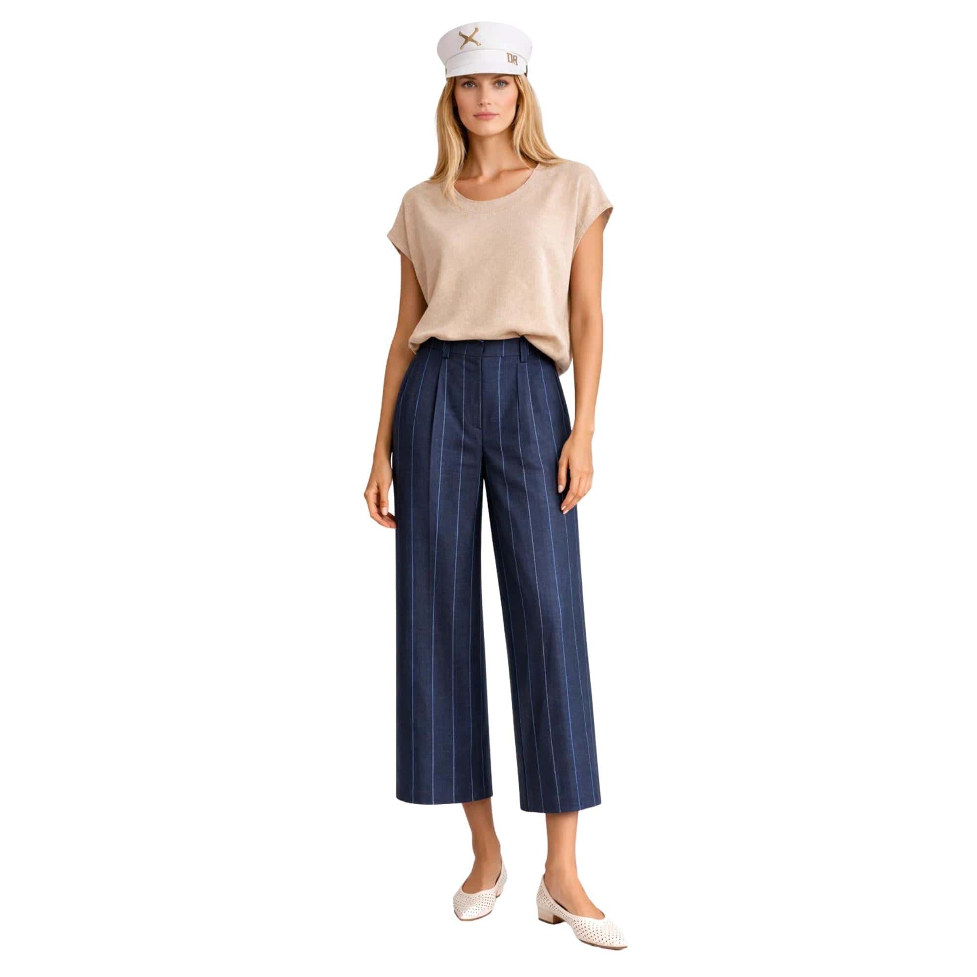 LORO PIANA PANTALONE OTIS LINE PINSTRIP TROUSERS (بنطلون)