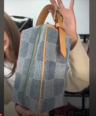 Louis Vuitton L26022825 LV Dopp Kit Denim Damier