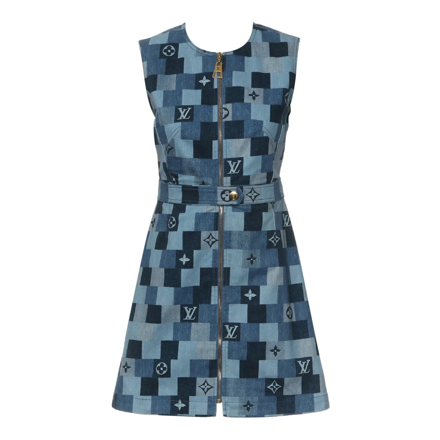 Louis Vuitton Louis Vuitton 2020 S/S Monogram Denim Sleeveless Dress