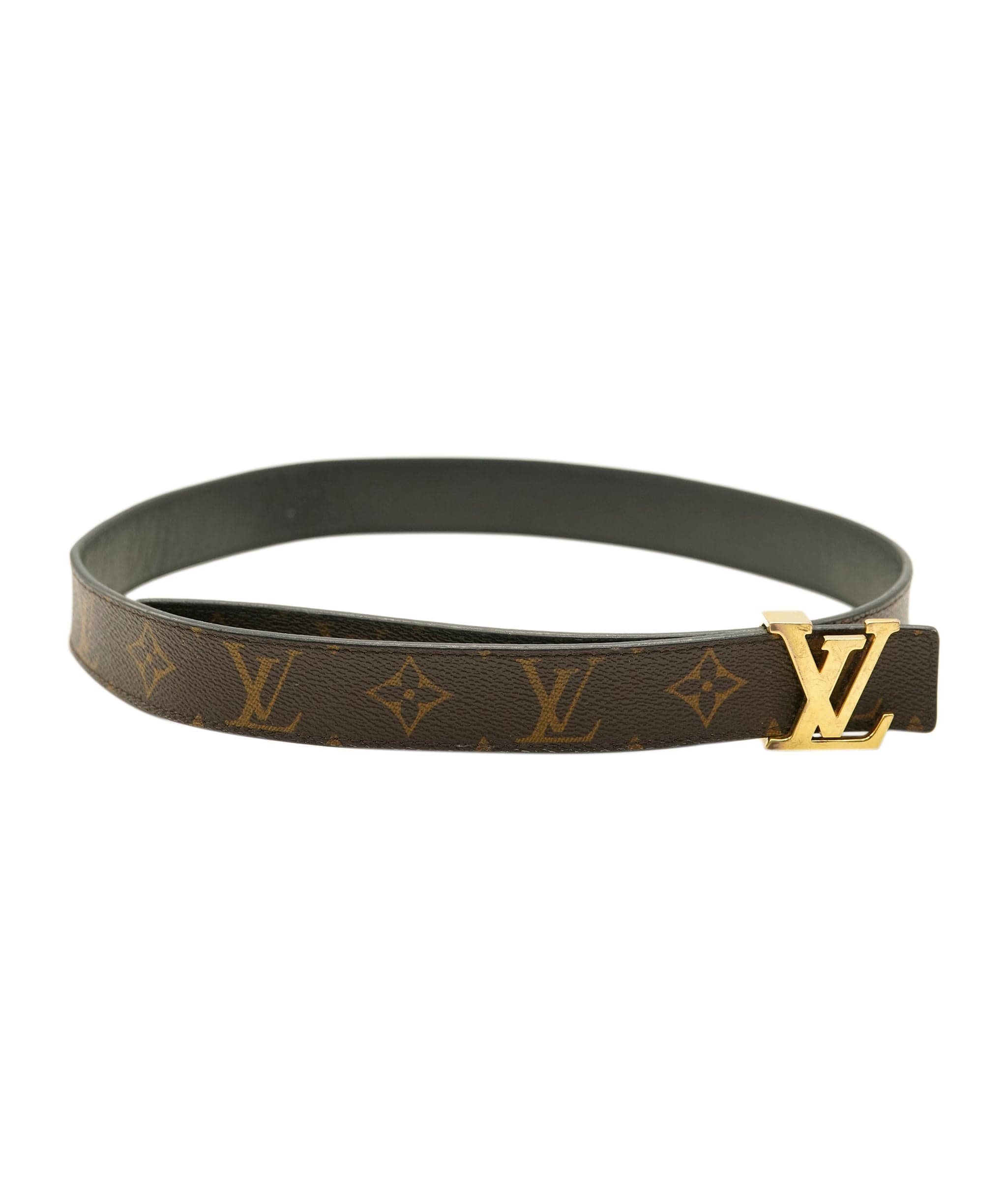 Louis Vuitton Louis Vuitton Brown Monogram Canvas & Leather LV Pyramide Belt ALC2310