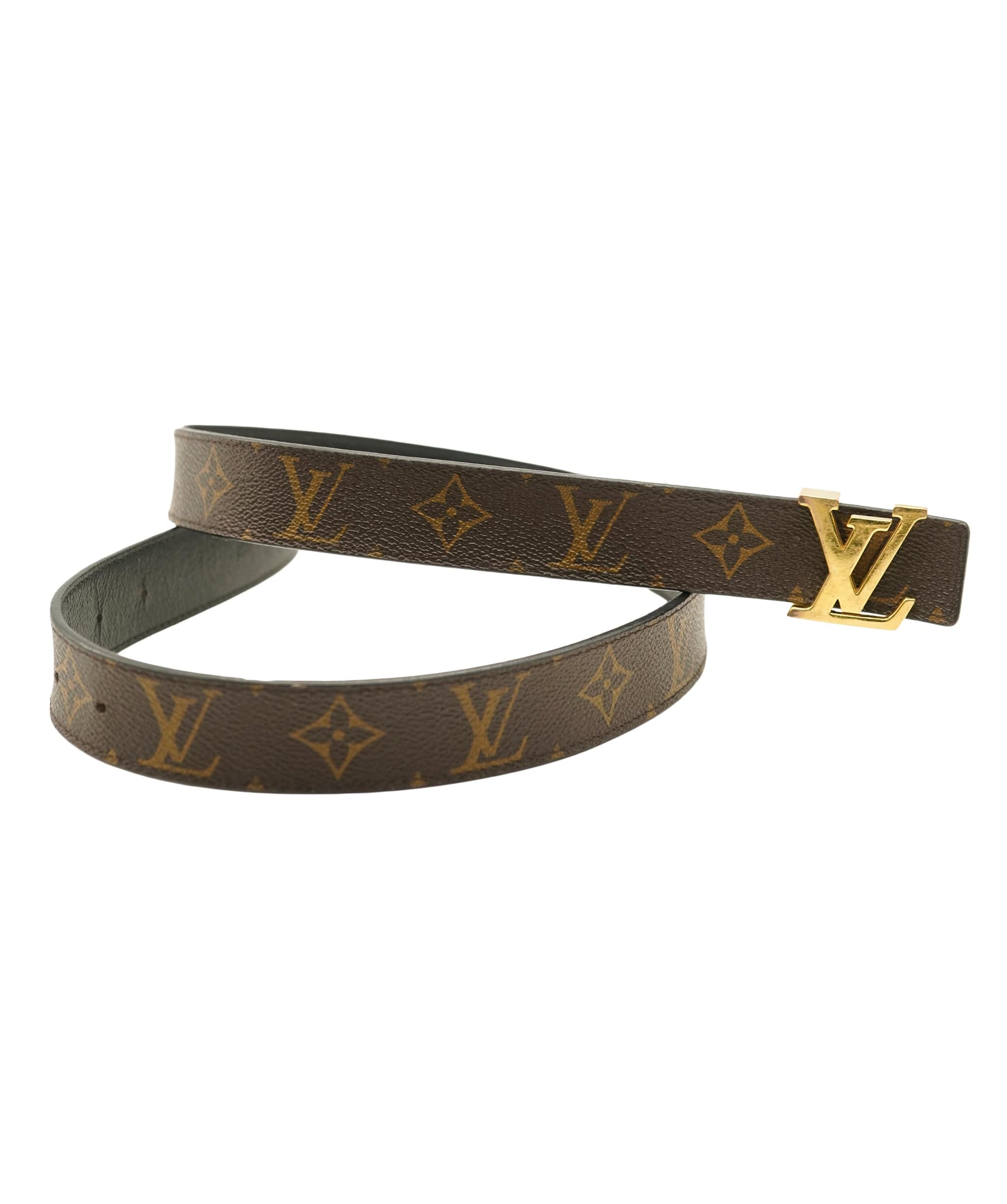 Louis Vuitton Louis Vuitton Brown Monogram Canvas & Leather LV Pyramide Belt ALC2310