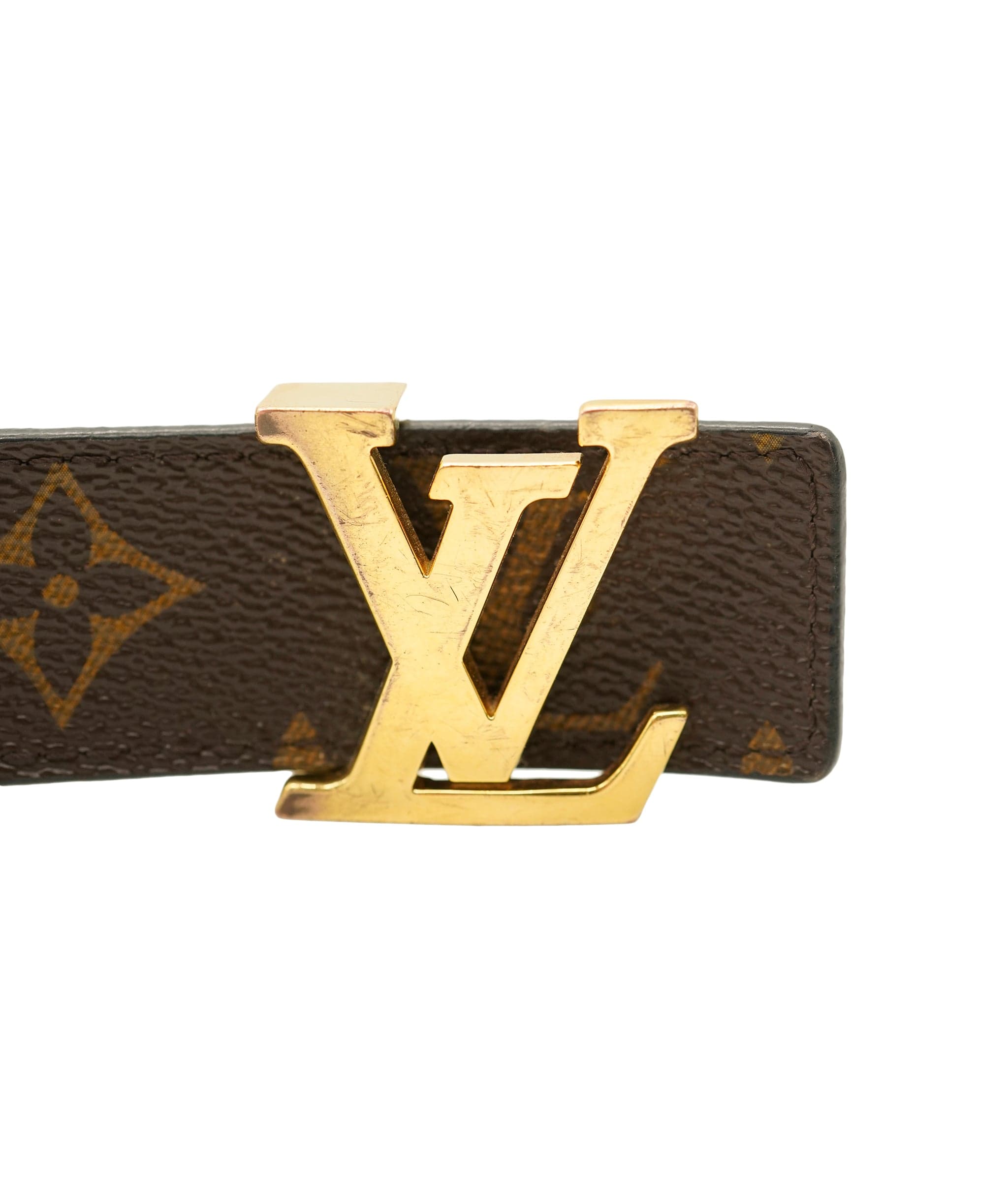 Louis Vuitton Louis Vuitton Brown Monogram Canvas & Leather LV Pyramide Belt ALC2310