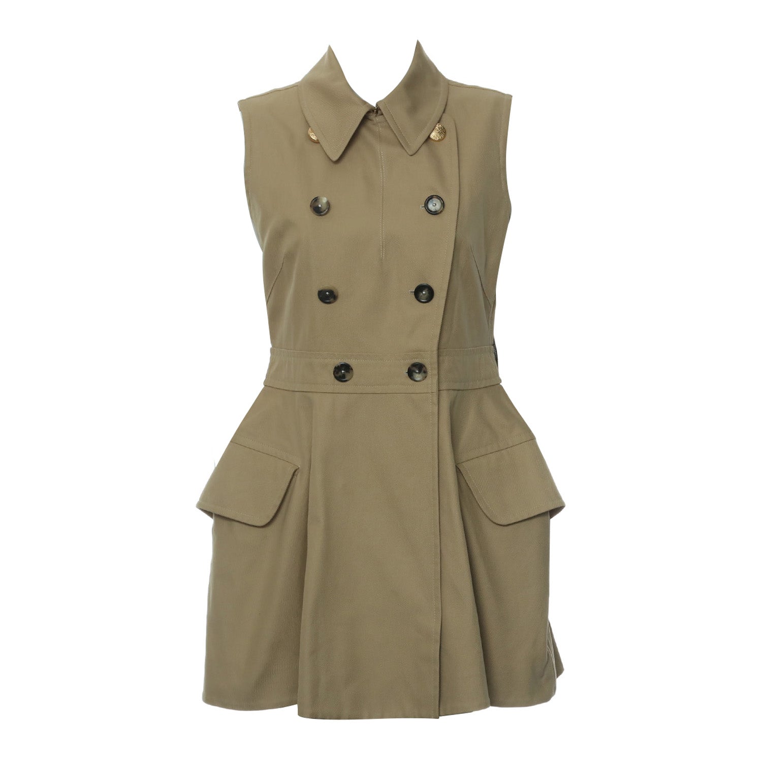 Louis Vuitton Louis Vuitton Double Breasted Gabardine Dress