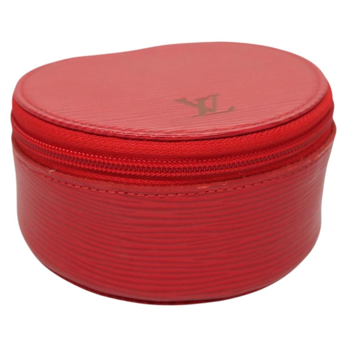 LOUIS VUITTON LOUIS VUITTON Epi Ecrin Bijoux 10 Jewelry Box Red M48217 LV Auth BD2067