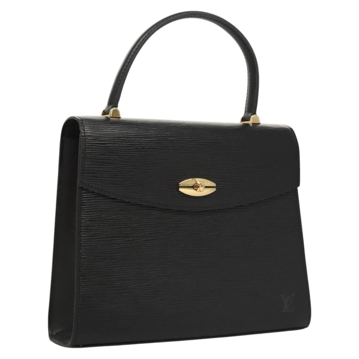 LOUIS VUITTON LOUIS VUITTON Epi Malesherbes Hand Bag Black M52372 LV Auth ep8636