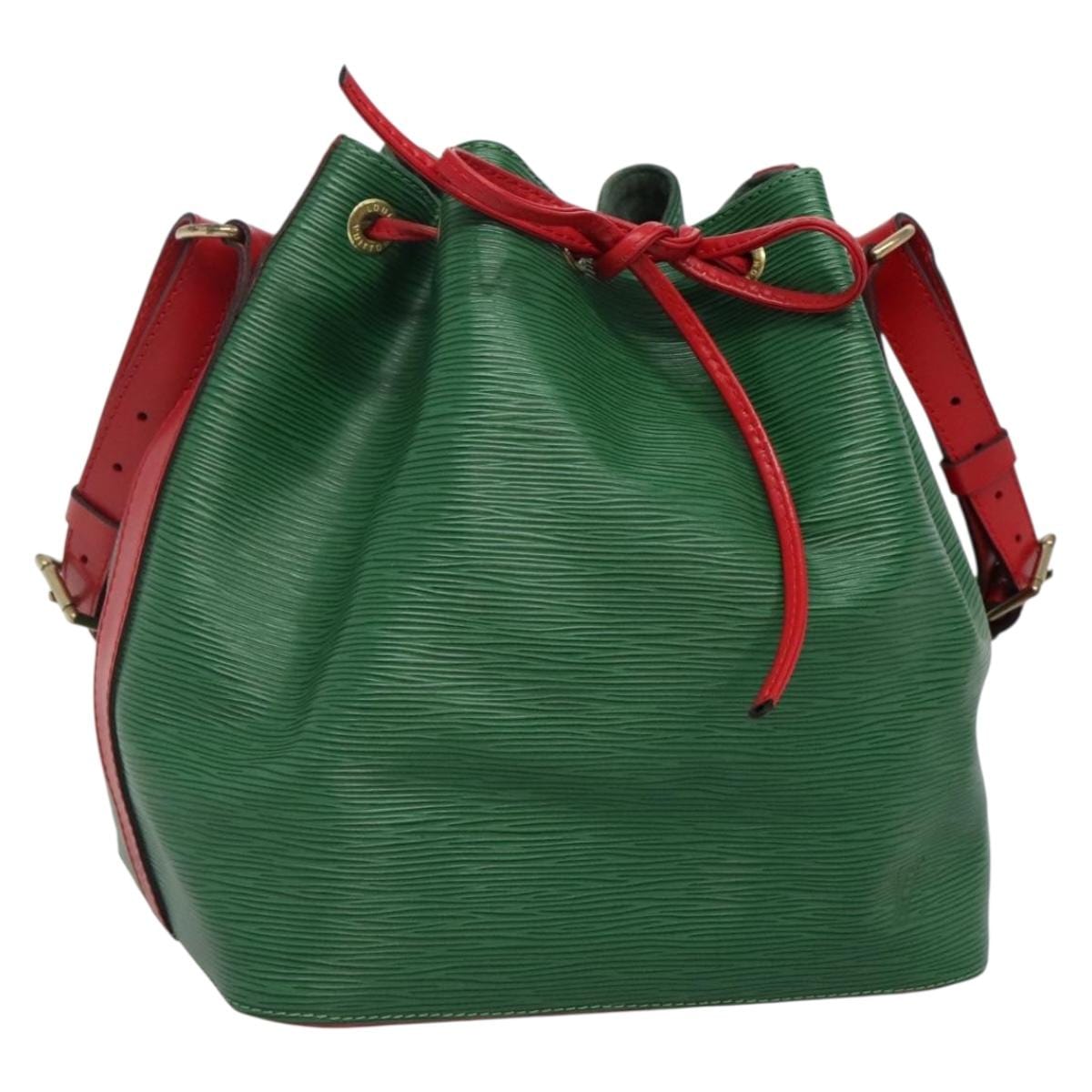 LOUIS VUITTON LOUIS VUITTON Epi Petit Noe Shoulder Bag Bicolor Green Red M44147 Auth yk18704