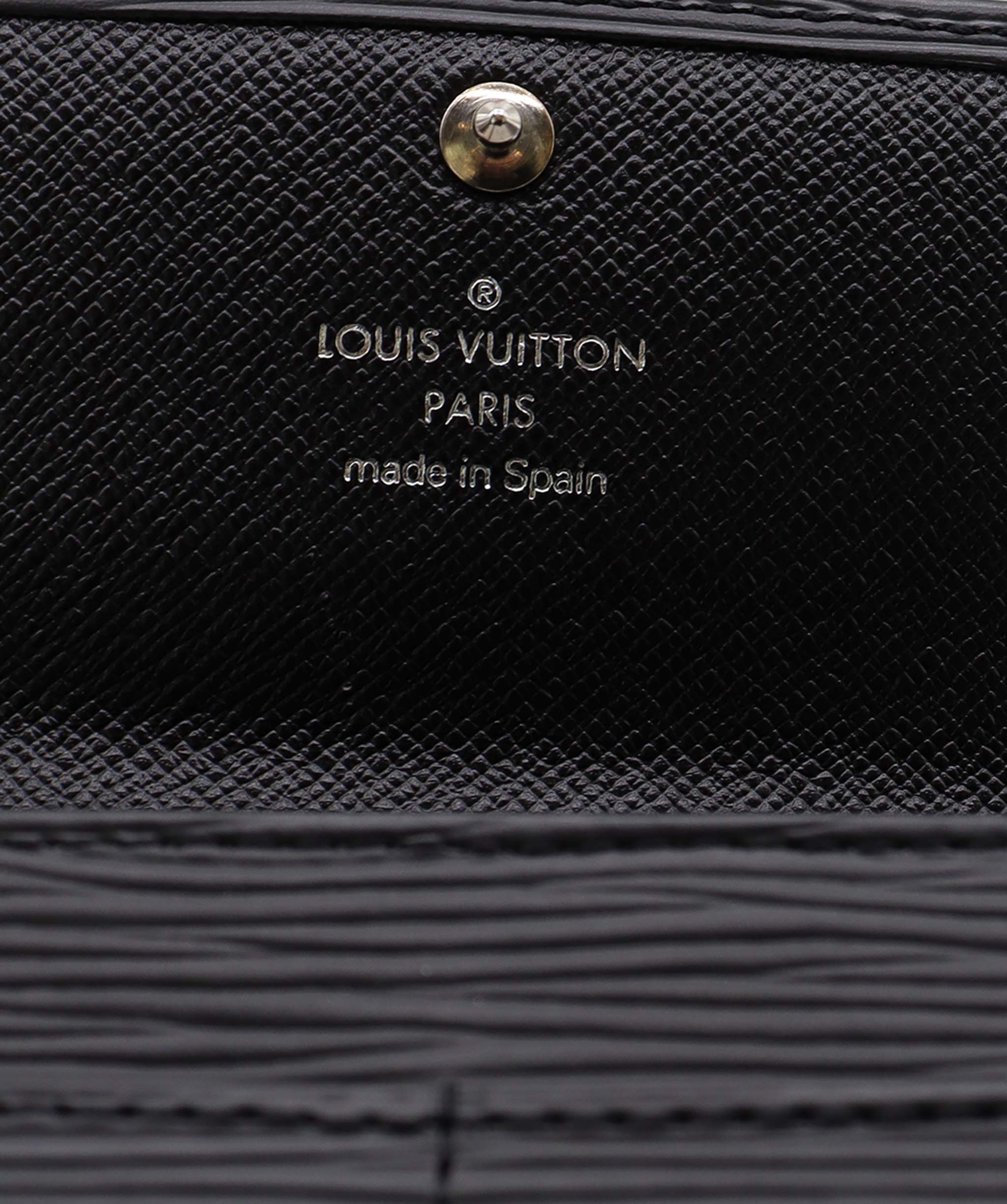 LOUIS VUITTON LOUIS VUITTON Epi Portefeuille Sarah Long Wallet Black M63742 LV Auth 45082