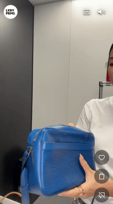 LOUIS VUITTON LOUIS VUITTON Epi Trocadero 24 Blue M52315 Pocket Peeling B0926WVRGE