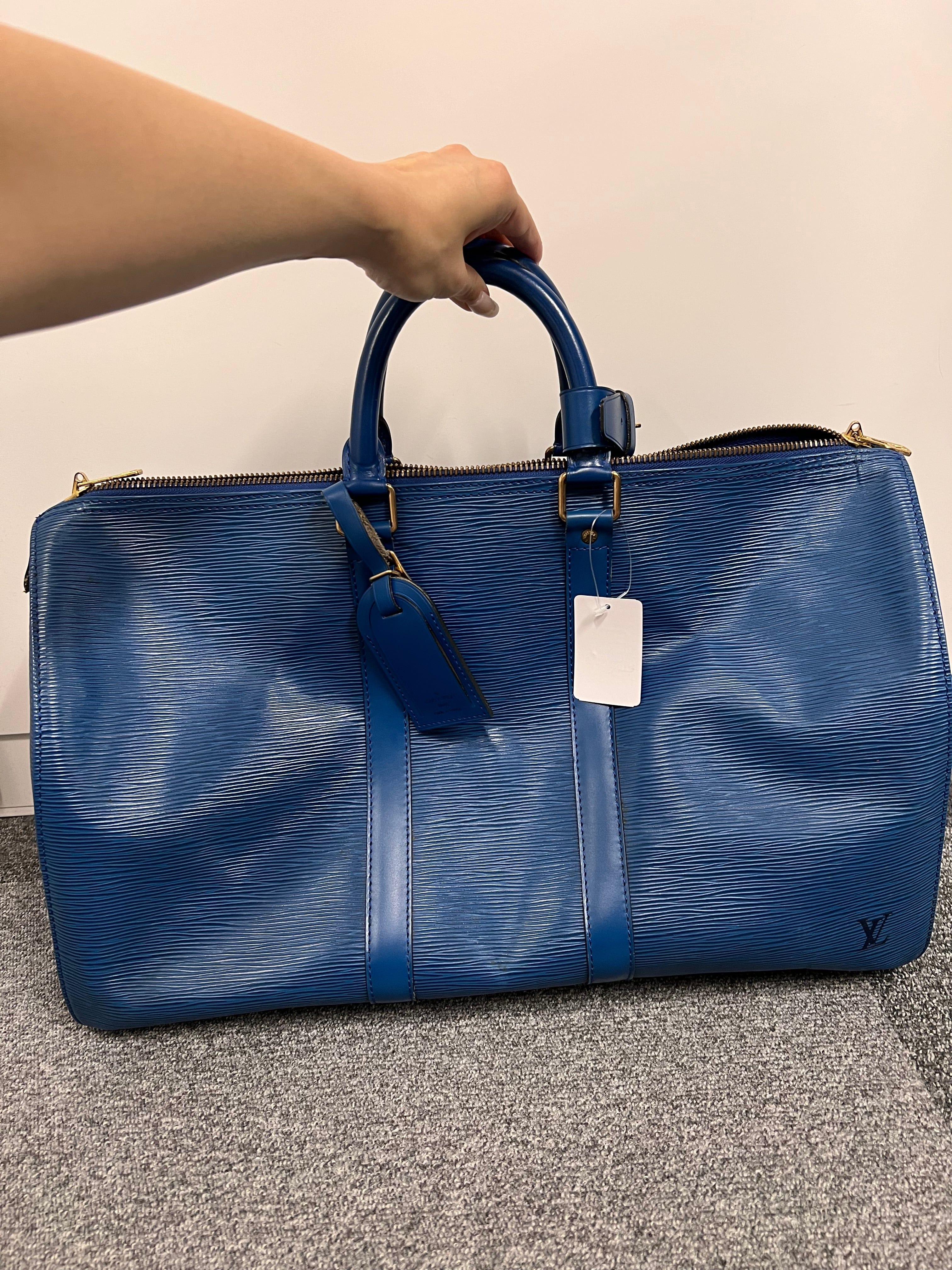 LOUIS VUITTON LOUIS VUITTON M42975 Epi Keepall 45 Blue B09055X9XY