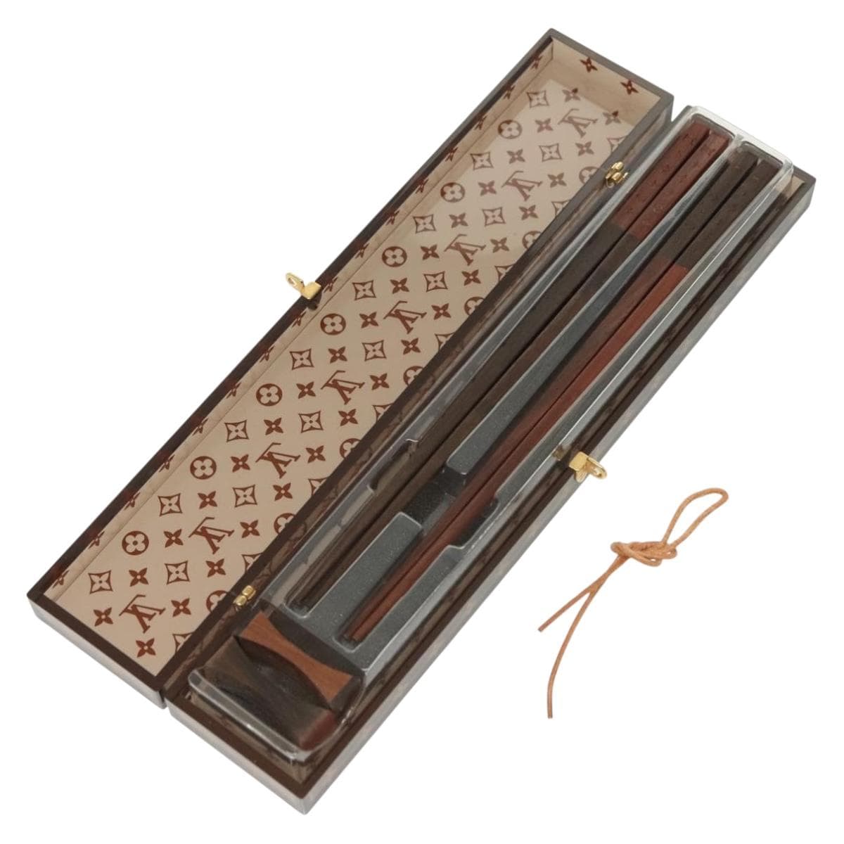 Louis Vuitton LOUIS VUITTON Monogram Baguette Chop Sticks Wood VIP Only M99171 LV Auth 138919 138919