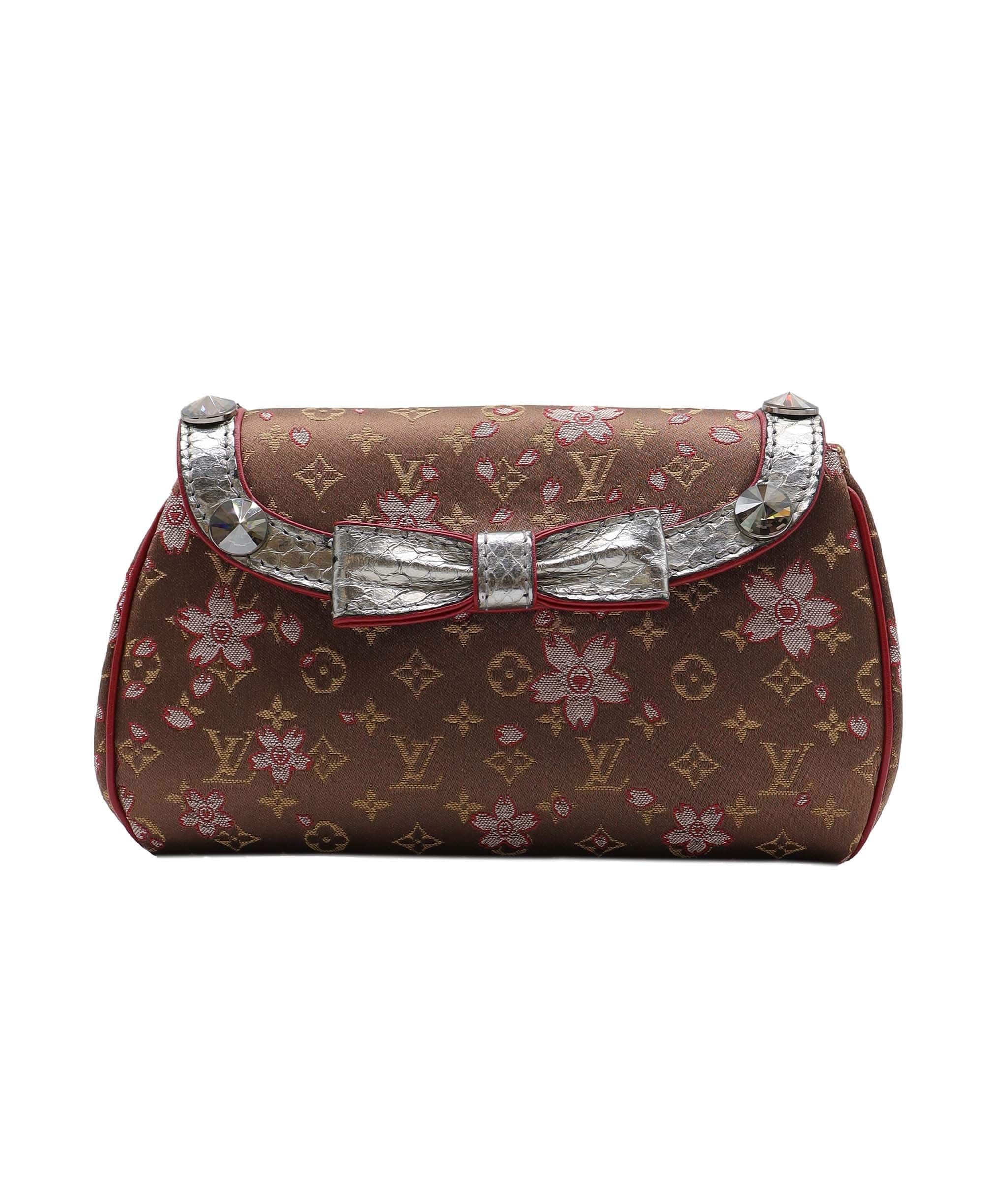 Louis Vuitton Louis Vuitton Monogram Cherry Blossom Satin Brown Griotte DXBS3700