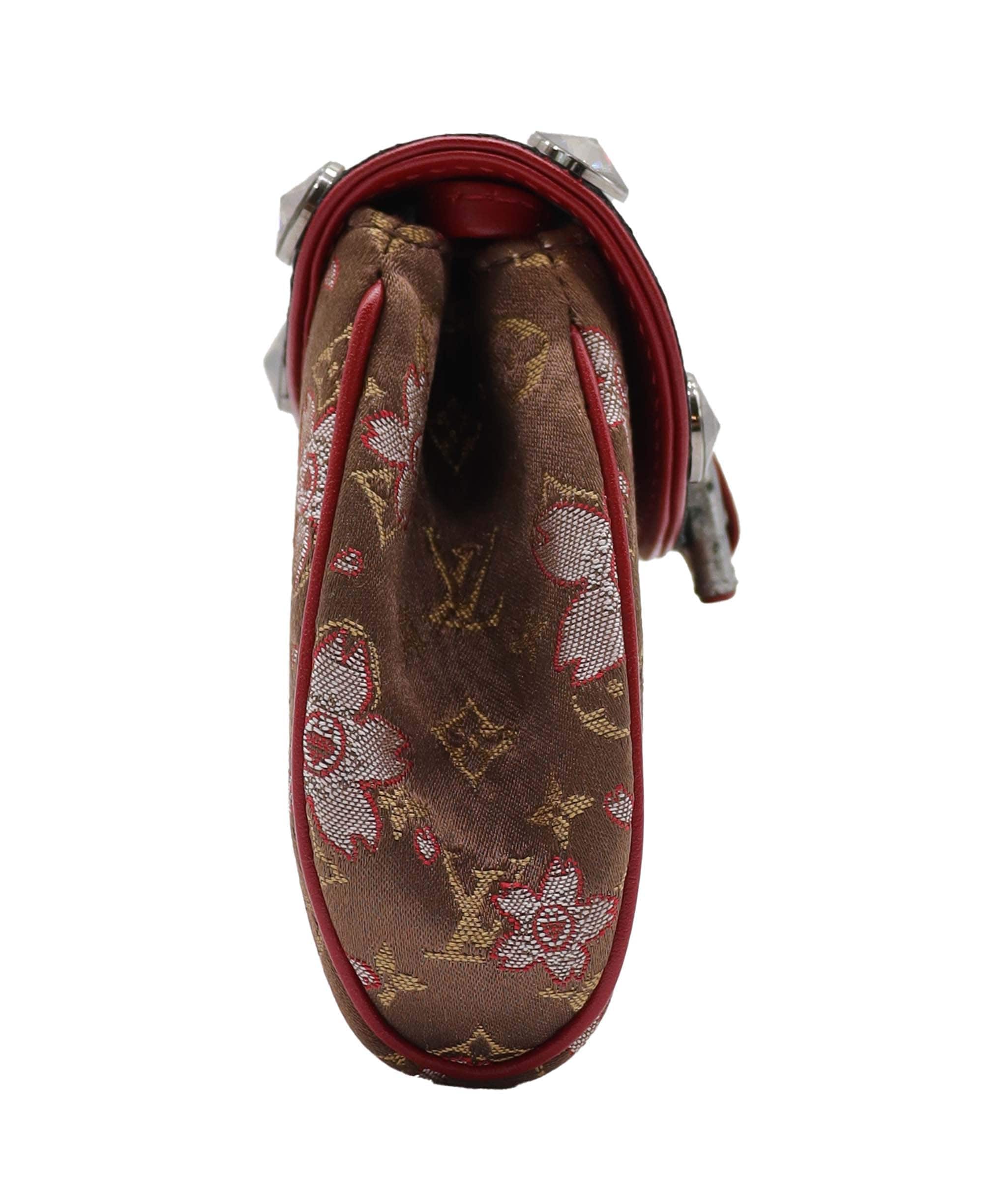 Louis Vuitton Louis Vuitton Monogram Cherry Blossom Satin Brown Griotte DXBS3700